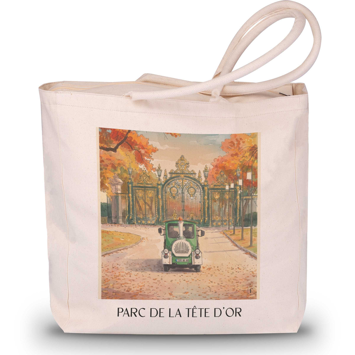 parc-de-la-tête-d'or-lyon-frankreich-einkaufstasche-aquarell