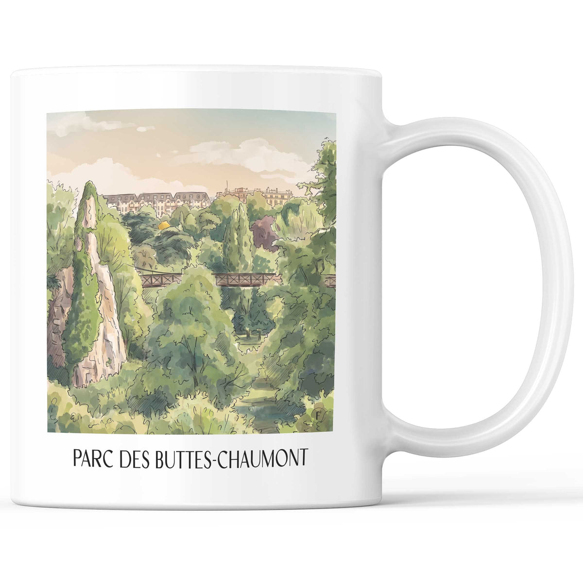 parc-des-buttes-chaumont-paris-frankreich-kaffeebecher-aquarell