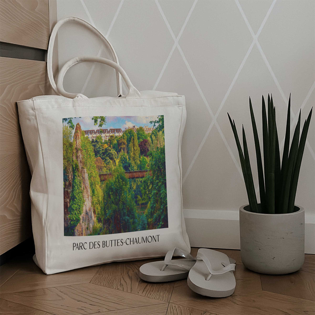 parc-des-buttes-chaumont-paris-frankreich-einkaufstasche-oil-painting-oelgemaelde