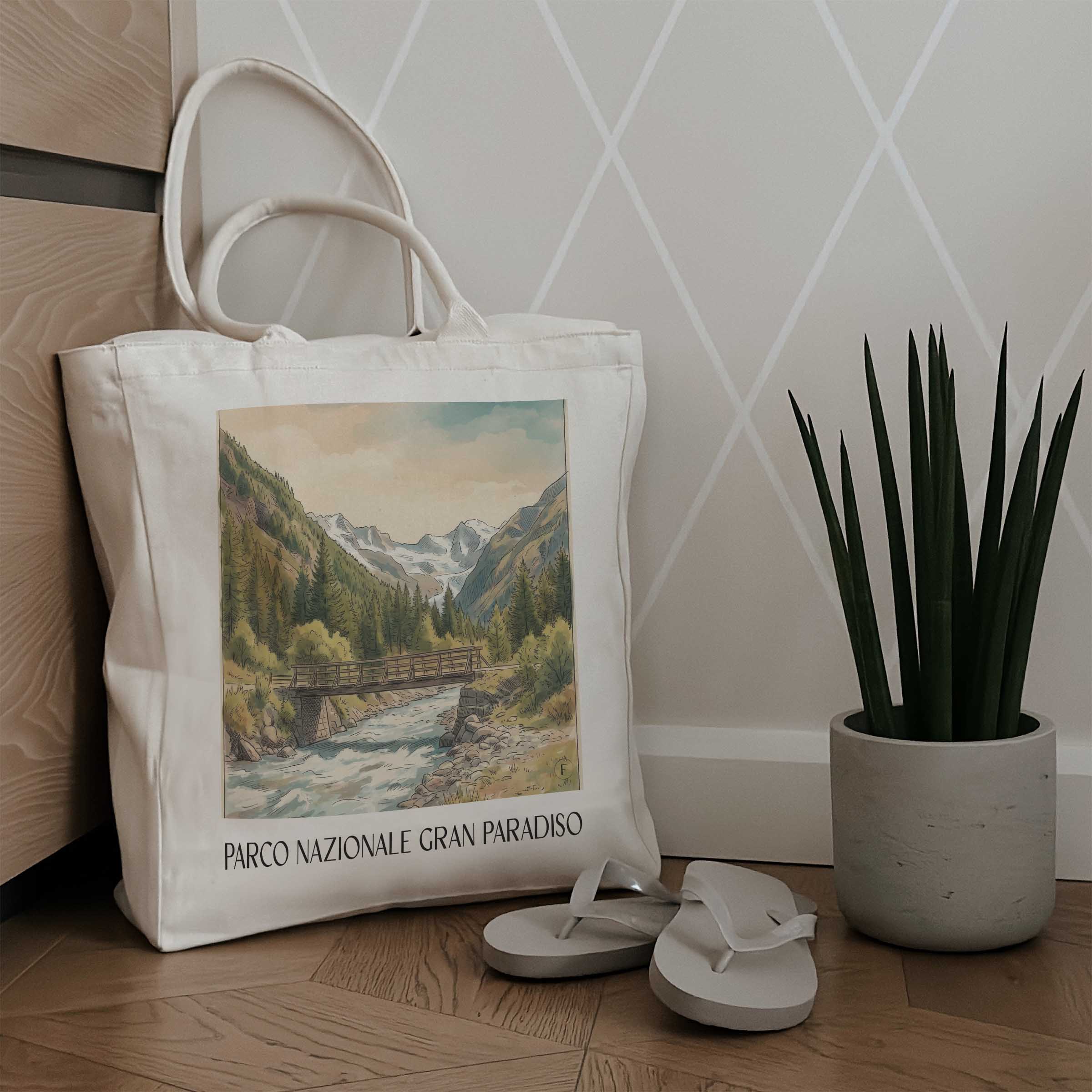parco-nazionale-gran-paradiso-italien-italien-einkaufstasche-aquarell