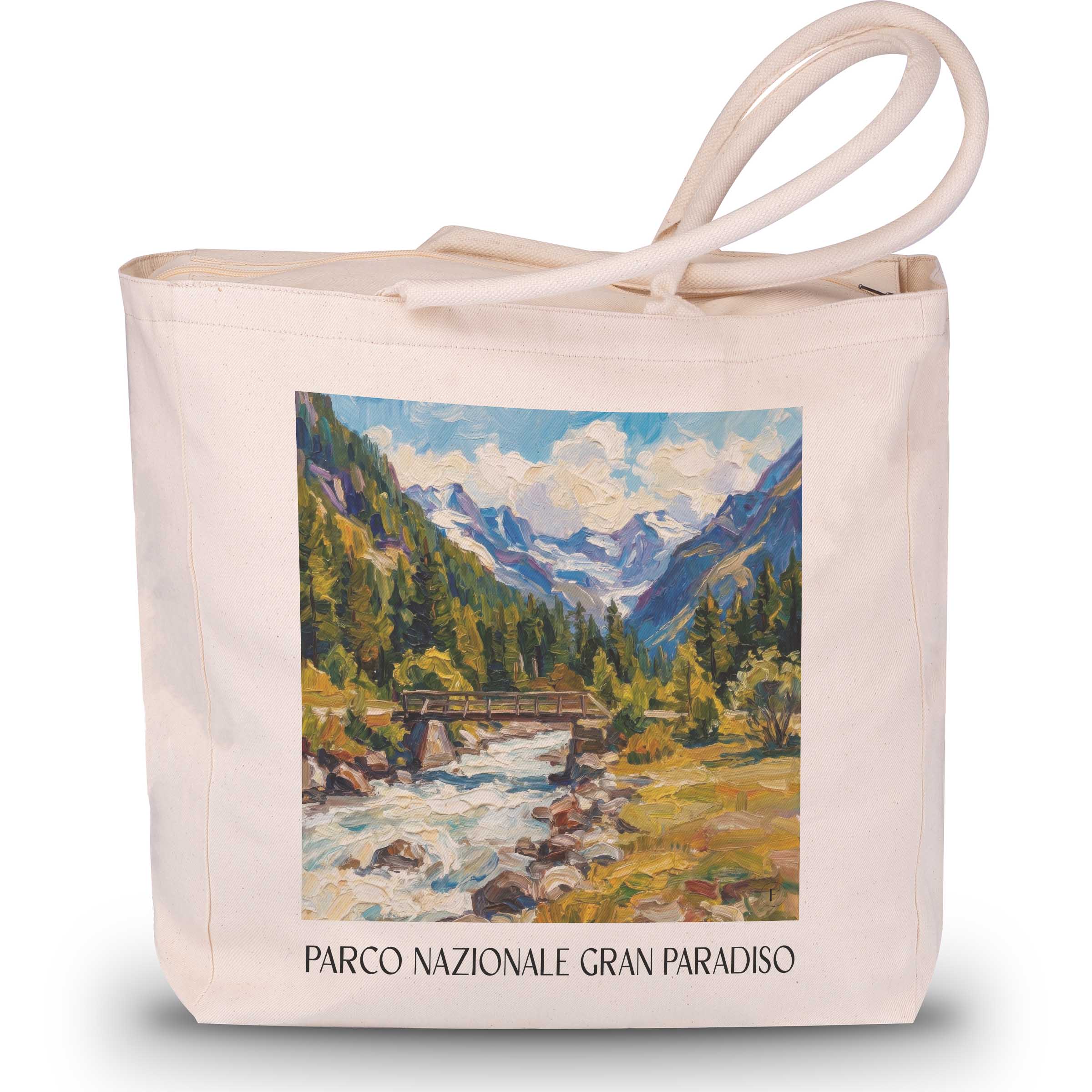 parco-nazionale-gran-paradiso-italien-italien-einkaufstasche-oil-painting-oelgemaelde