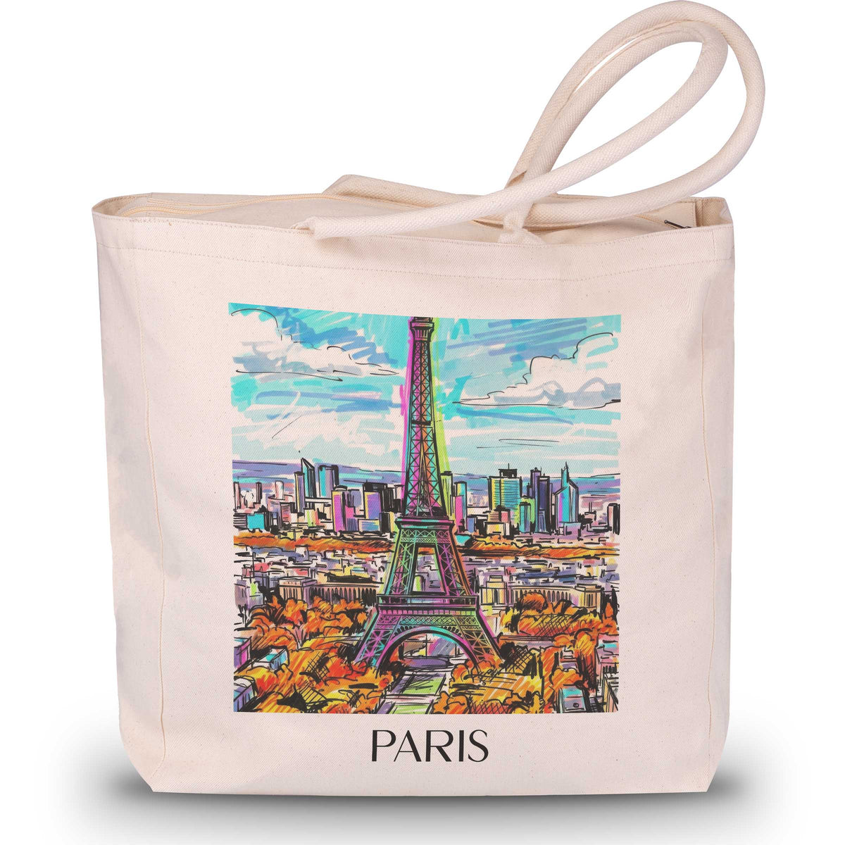 Paris - Frankreich Tote Bag - Einkaufstasche im Tag Graffiti Stil - favplace