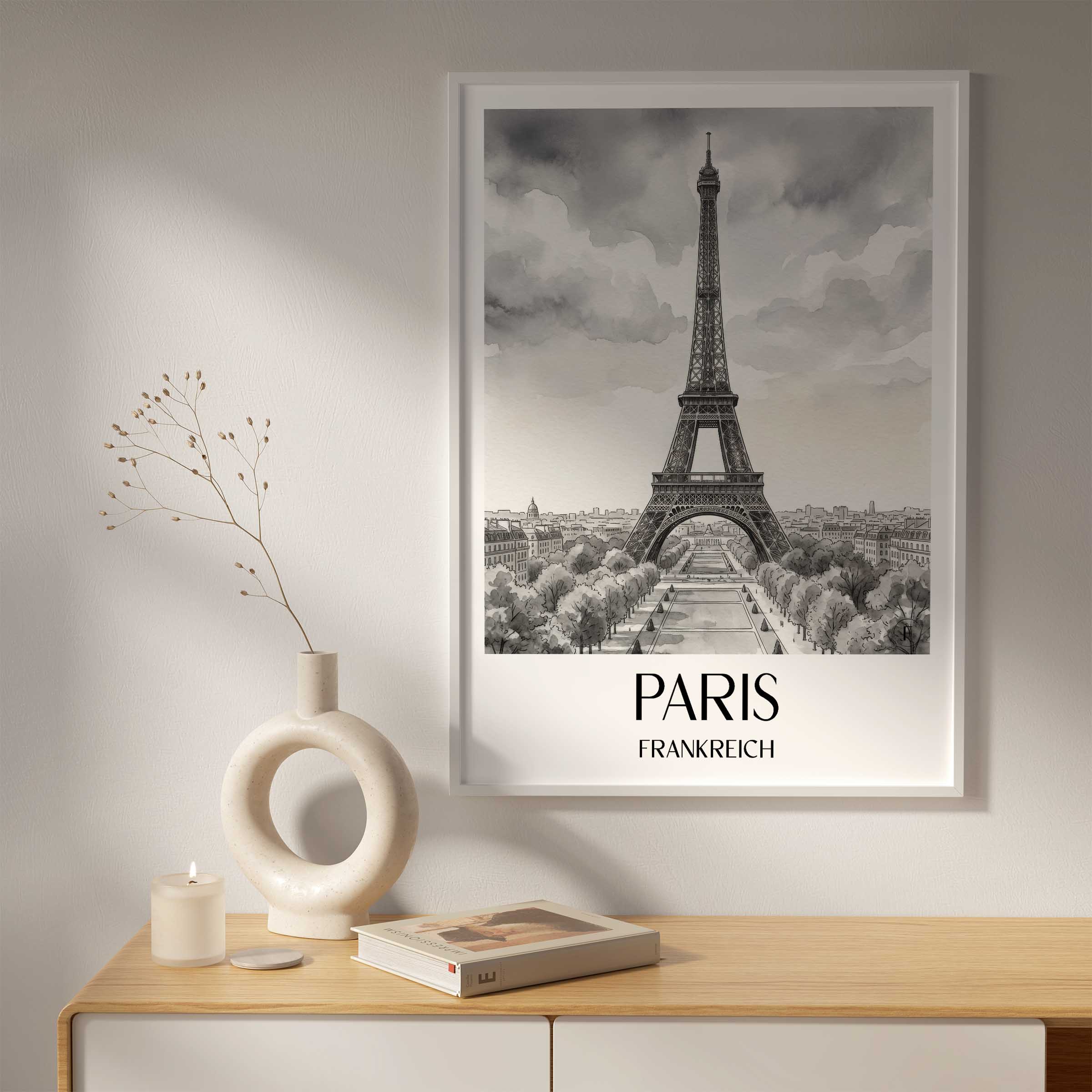 paris-frankreich-poster-aquarell-schwarz-weiss