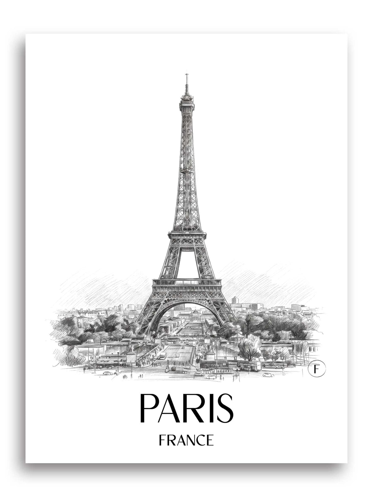 Paris Poster - - Frankreich Kunstdruck - Zeichnung von A4 bis A1 - favplace
