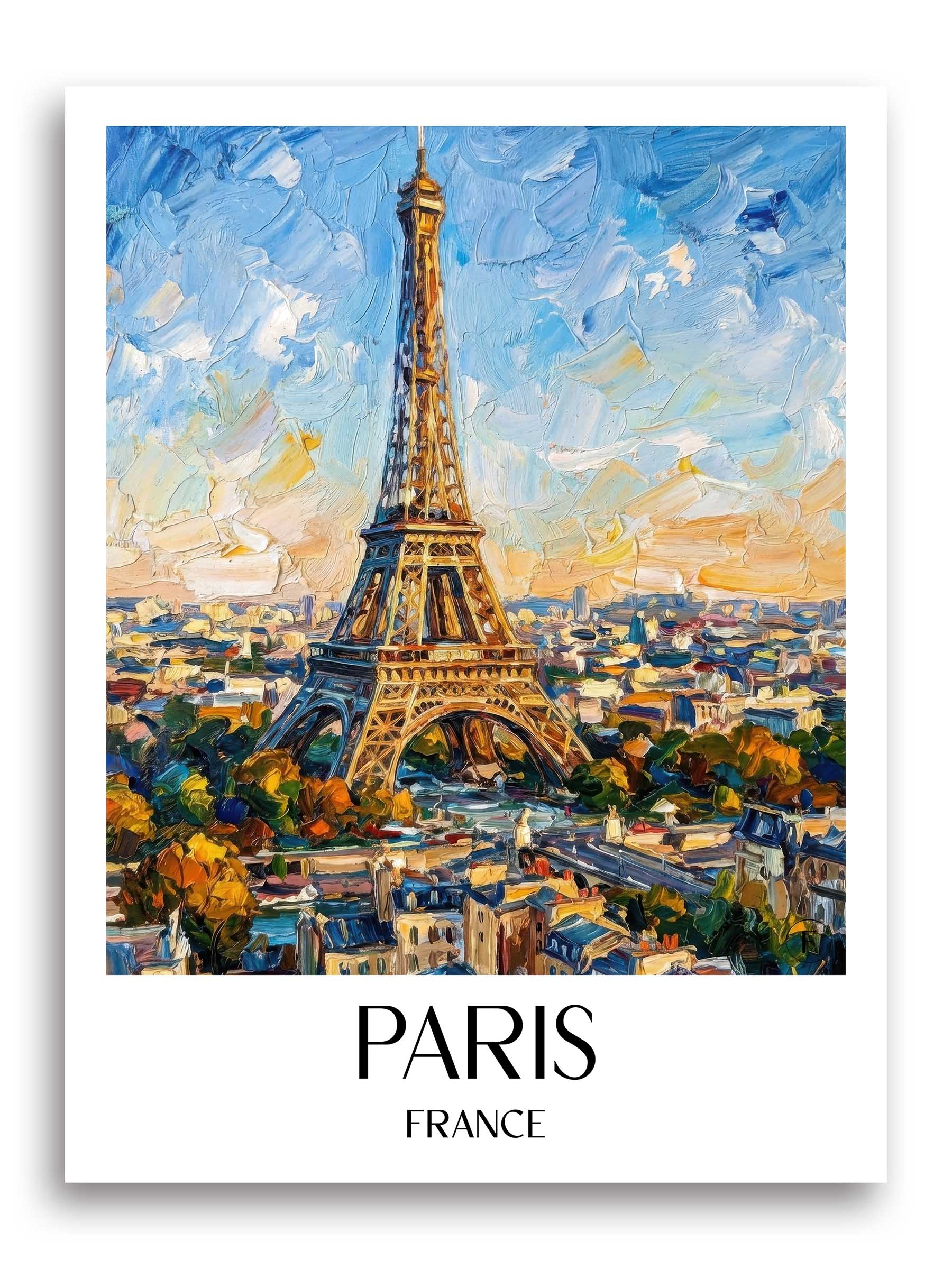 Paris Poster - - Frankreich Kunstdruck - Ölgemälde von A4 bis A1 - favplace