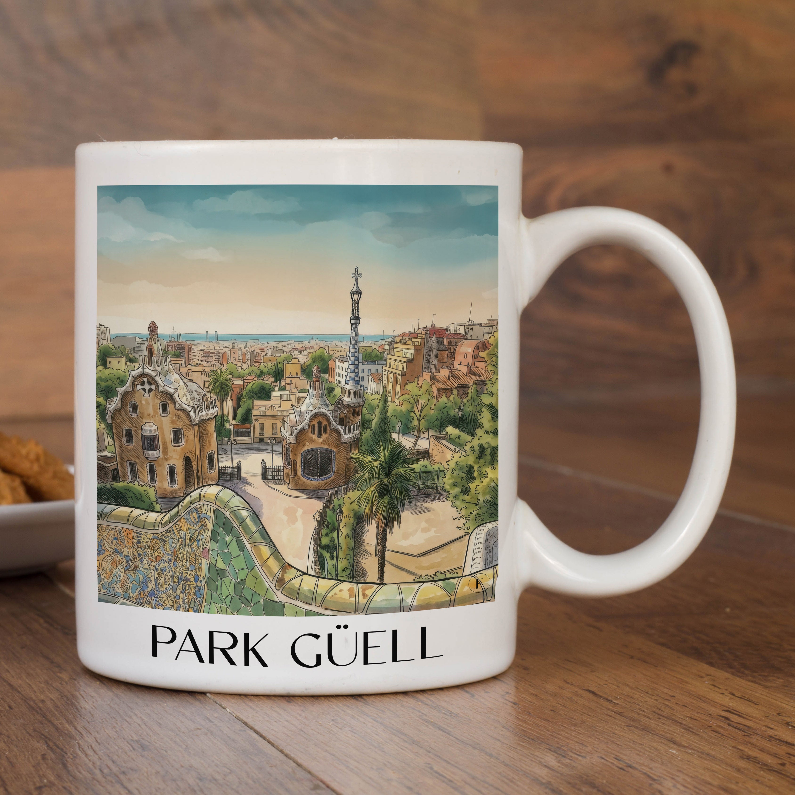 park-güell-barcelona-spanien-kaffeebecher-aquarell