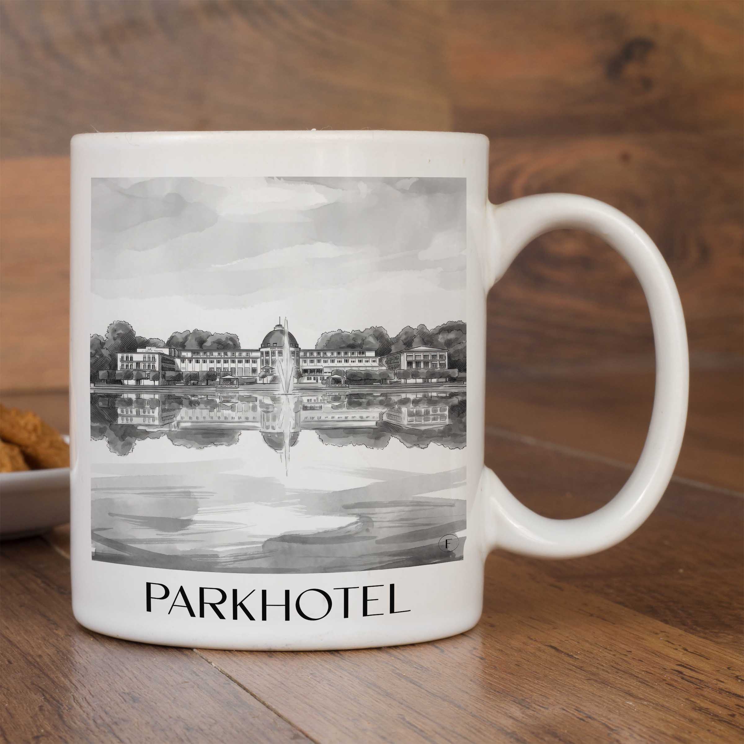 parkhotel-bremen-deutschland-kaffeebecher-aquarell-schwarz-weiss
