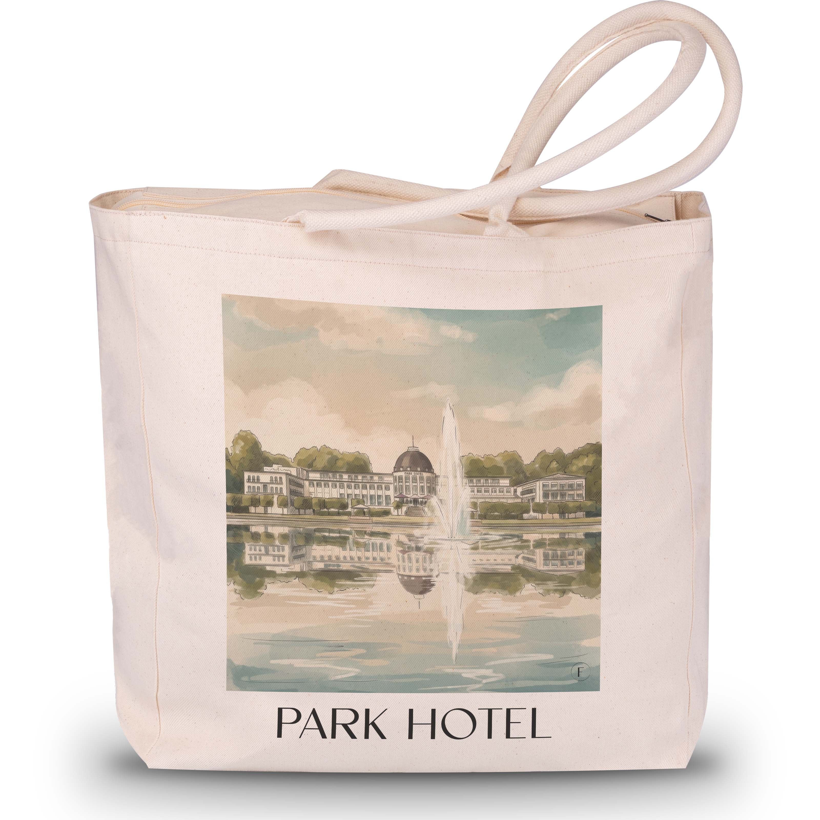 Parkhotel Shopping Tasche - Bremen - Deutschland Tote Bag - Einkaufstasche im Aquarell Stil - favplace
