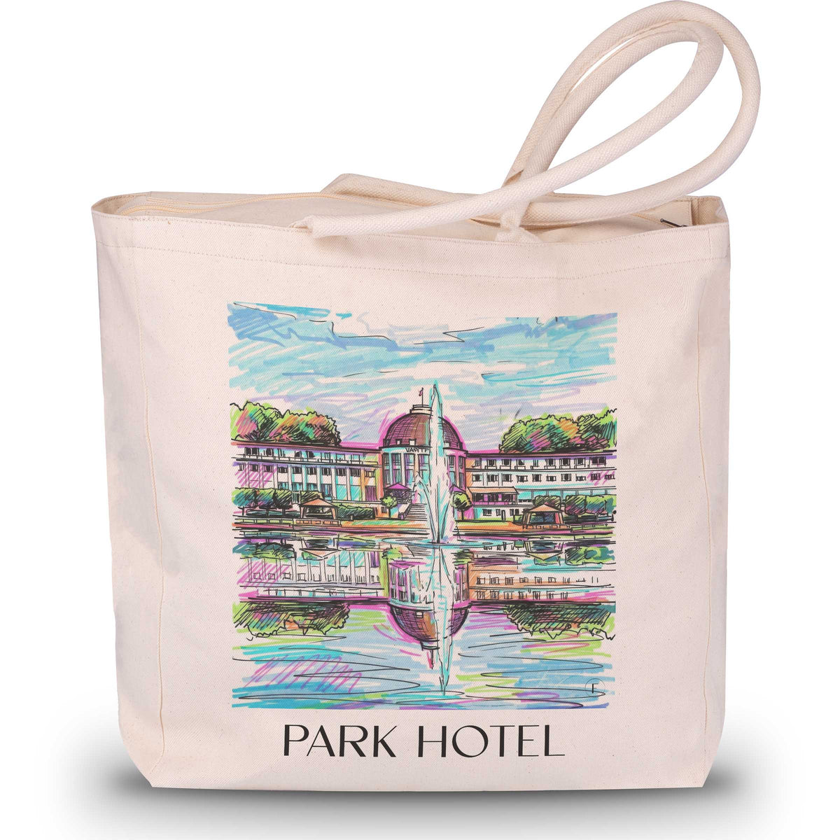 Parkhotel Shopping Tasche - Bremen - Deutschland Tote Bag - Einkaufstasche im Tag Graffiti Stil - favplace