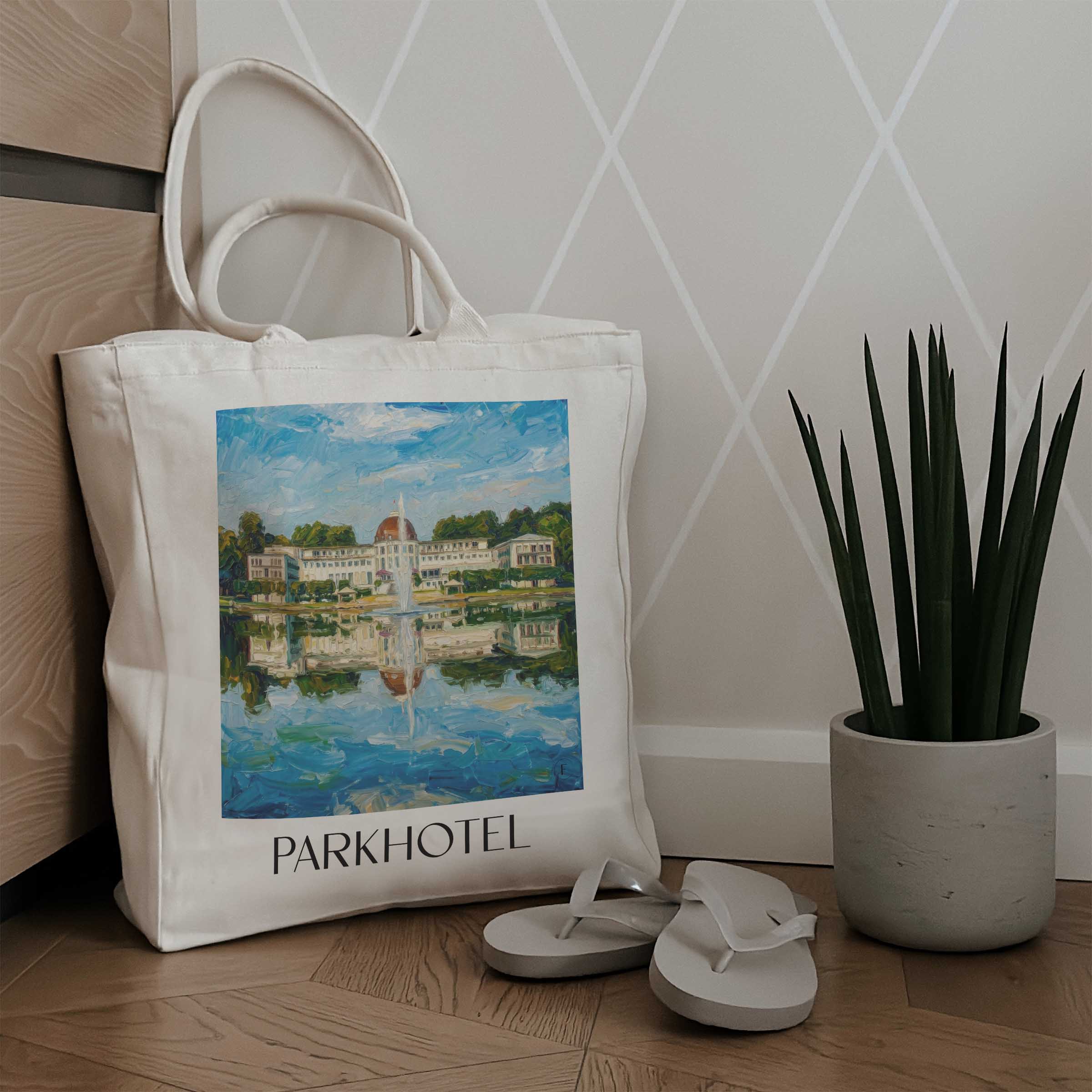 parkhotel-bremen-deutschland-einkaufstasche-oil-painting-oelgemaelde