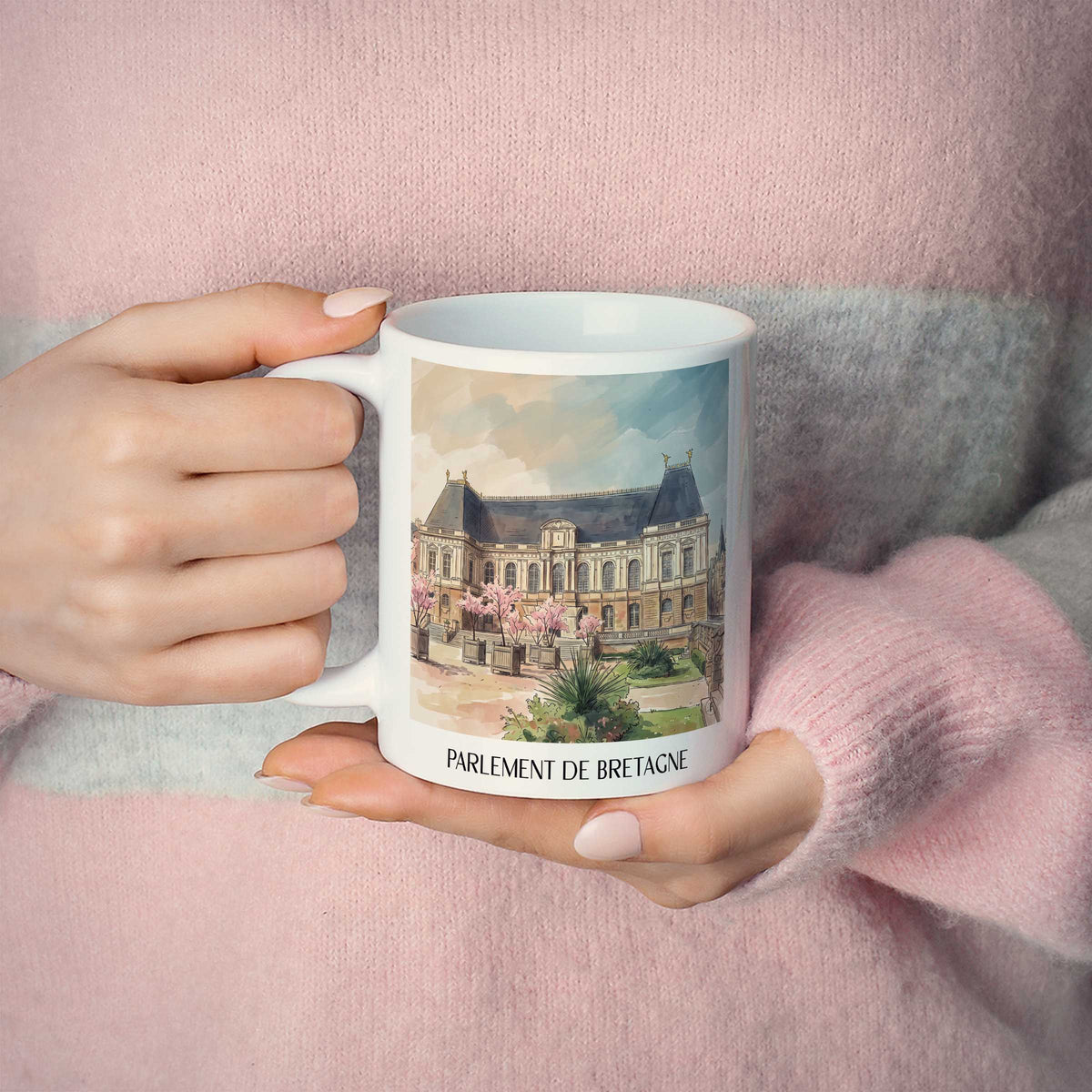 parlement-de-bretagne-rennes-frankreich-kaffeebecher-aquarell