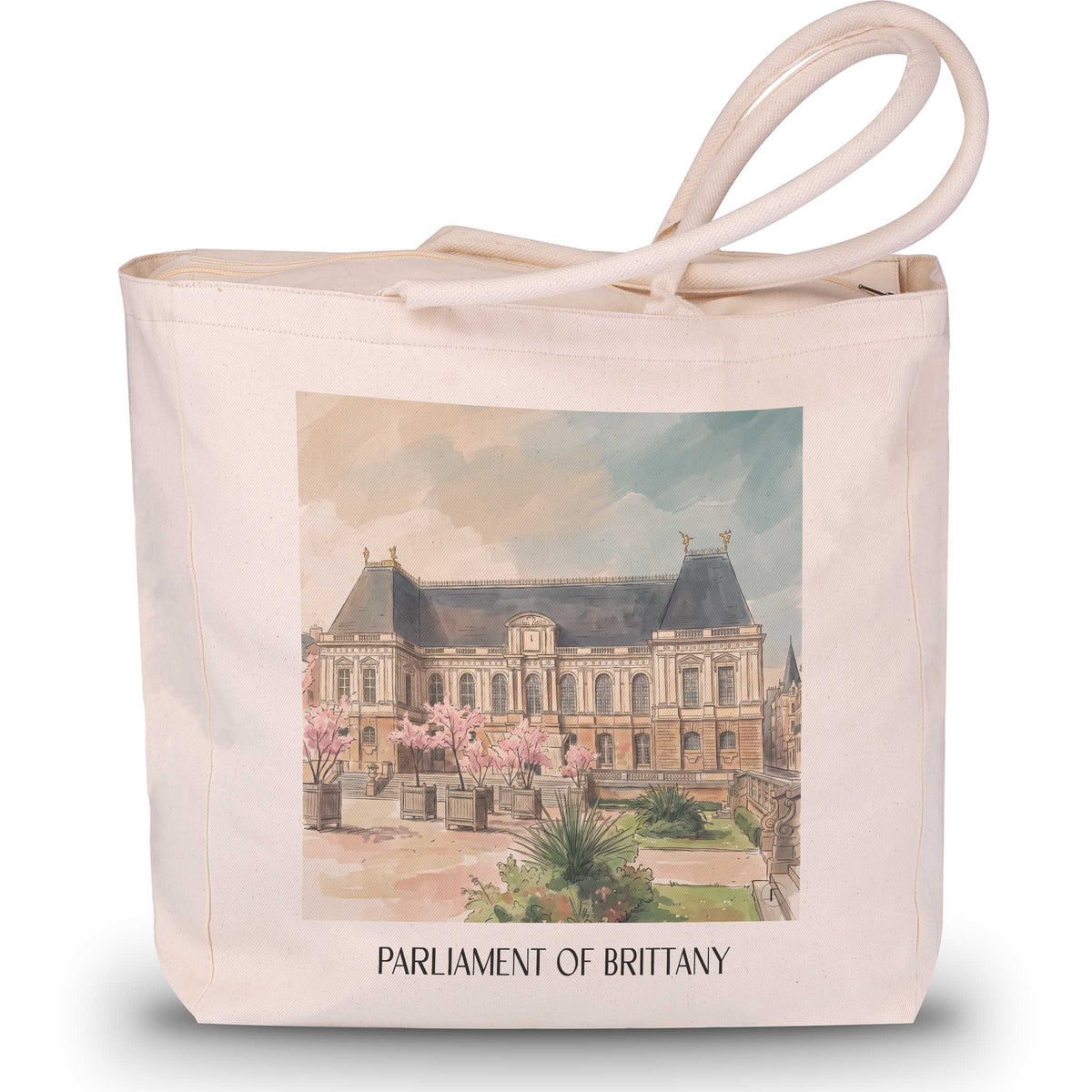 Parlement de Bretagne Shopping Tasche - Rennes - Frankreich Tote Bag - Einkaufstasche im Aquarell Stil - favplace