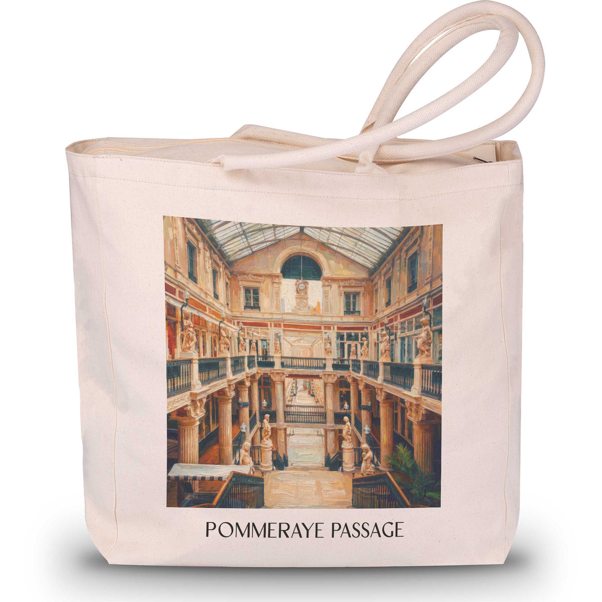Passage Pommeraye Shopping Tasche - Nantes - Frankreich Tote Bag - Einkaufstasche im Ölgemälde Stil - favplace