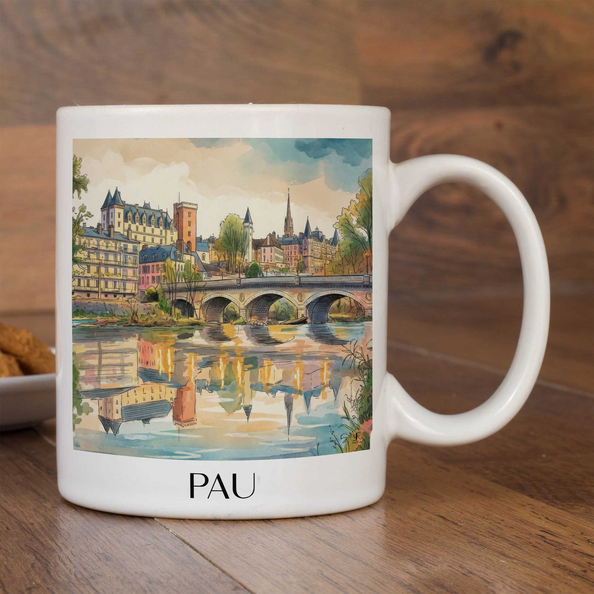 pau-béarn-frankreich-kaffeebecher-aquarell