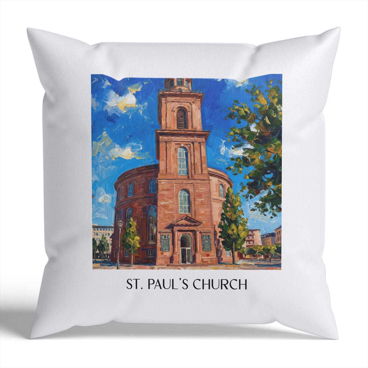 Paulskirche Kissenhülle - Zierkissen Bezug - Frankfurt - Deutschland Kissen bzw. Kissenbezug im Ölgemälde Stil - favplace