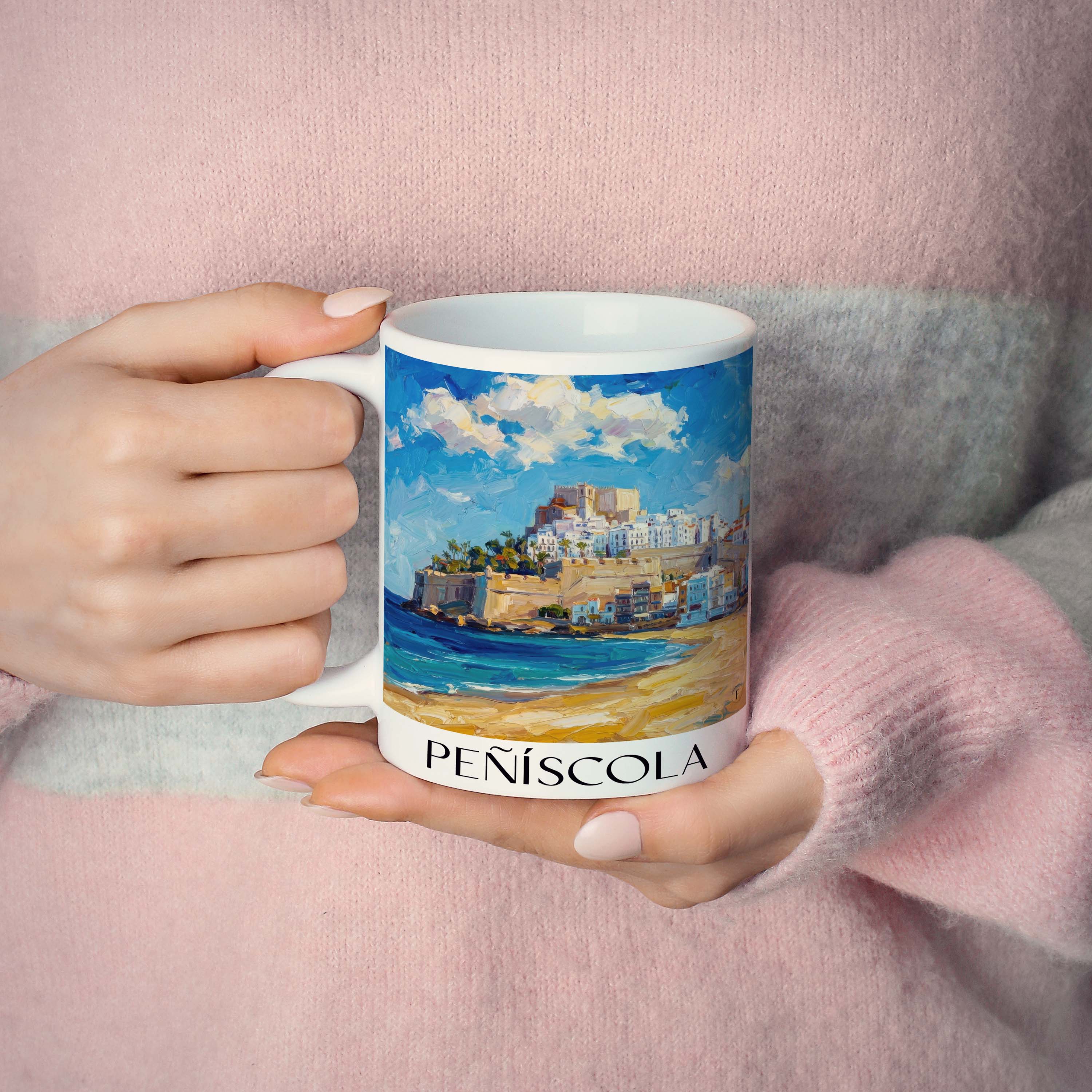 peñíscola-spanien-spanien-kaffeebecher-oil-painting-oelgemaelde