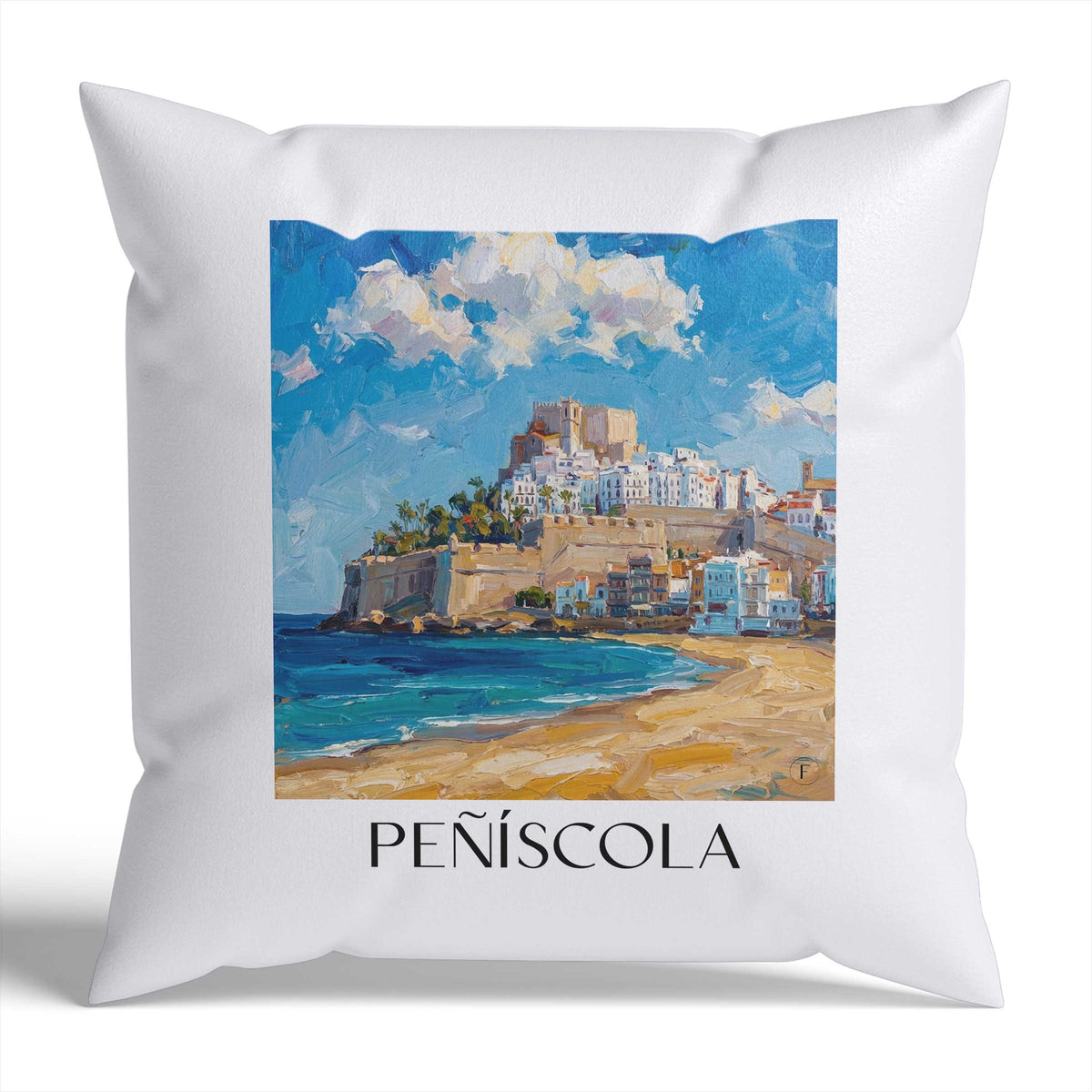 peñíscola-spanien-spanien-kissenbezug-oil-painting-oelgemaelde