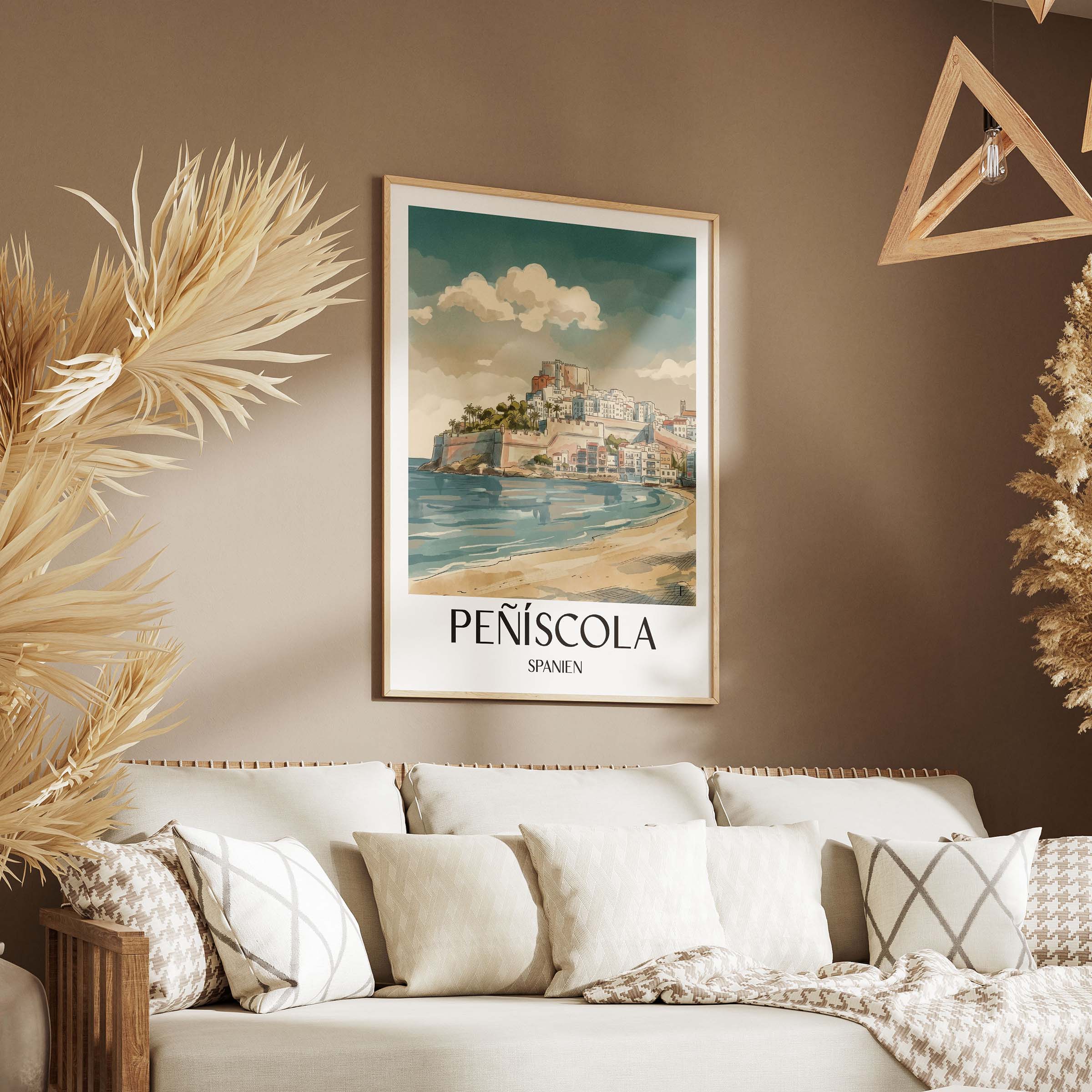 peñíscola-spanien-spanien-poster-aquarell