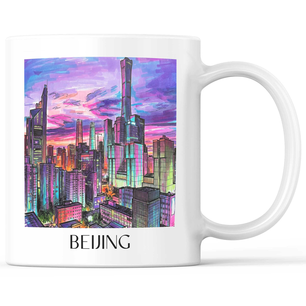 Peking - China Becher - Kaffeetasse im Tag Graffiti Stil - favplace