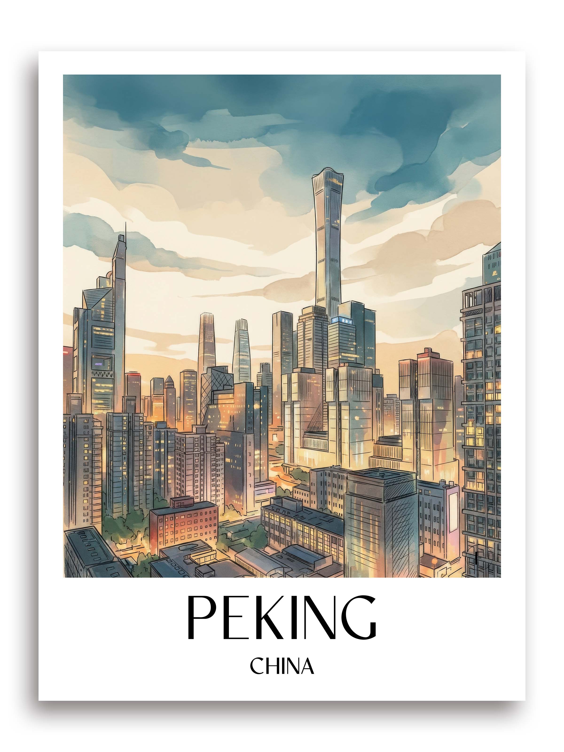 peking-china-poster-aquarell