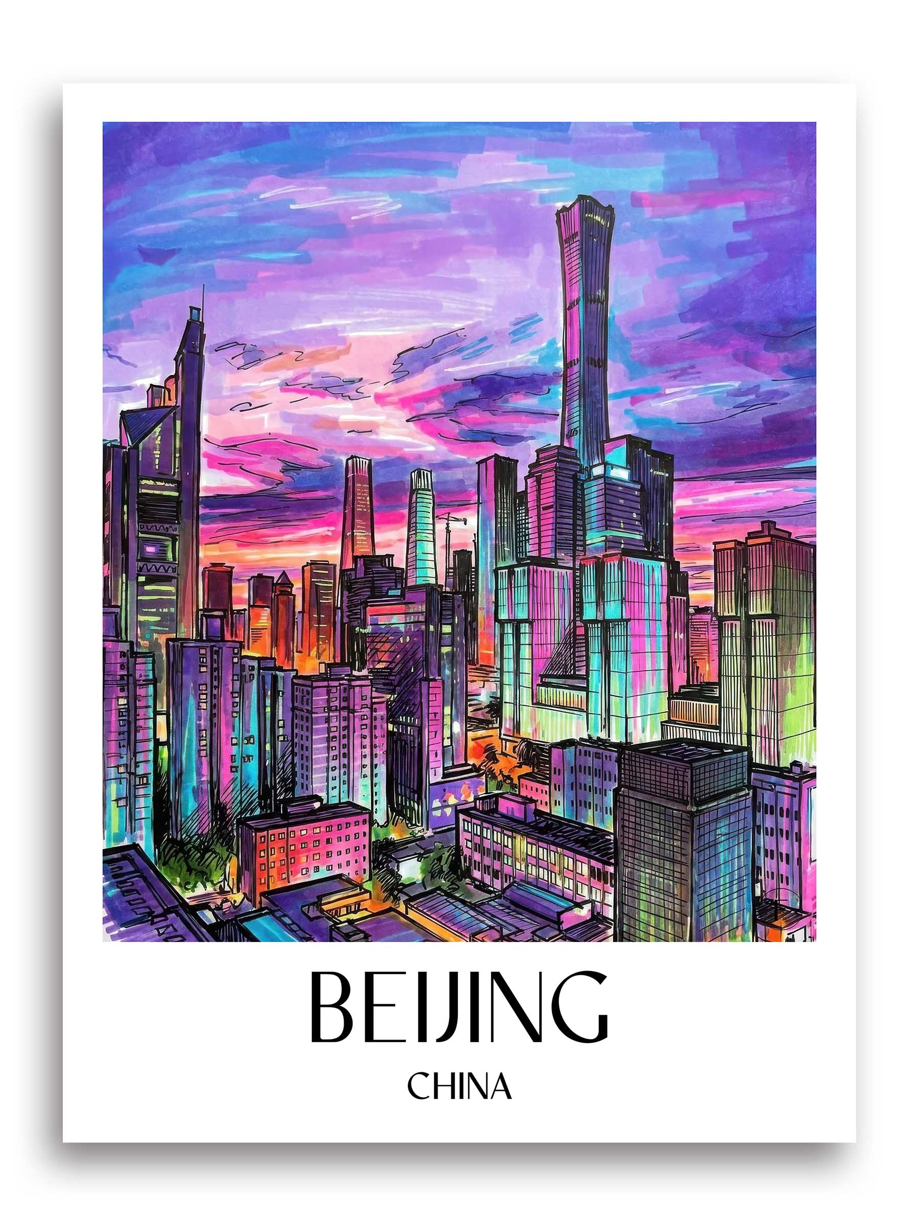 Peking Poster - - China Kunstdruck - Tag Graffiti von A4 bis A1 - favplace