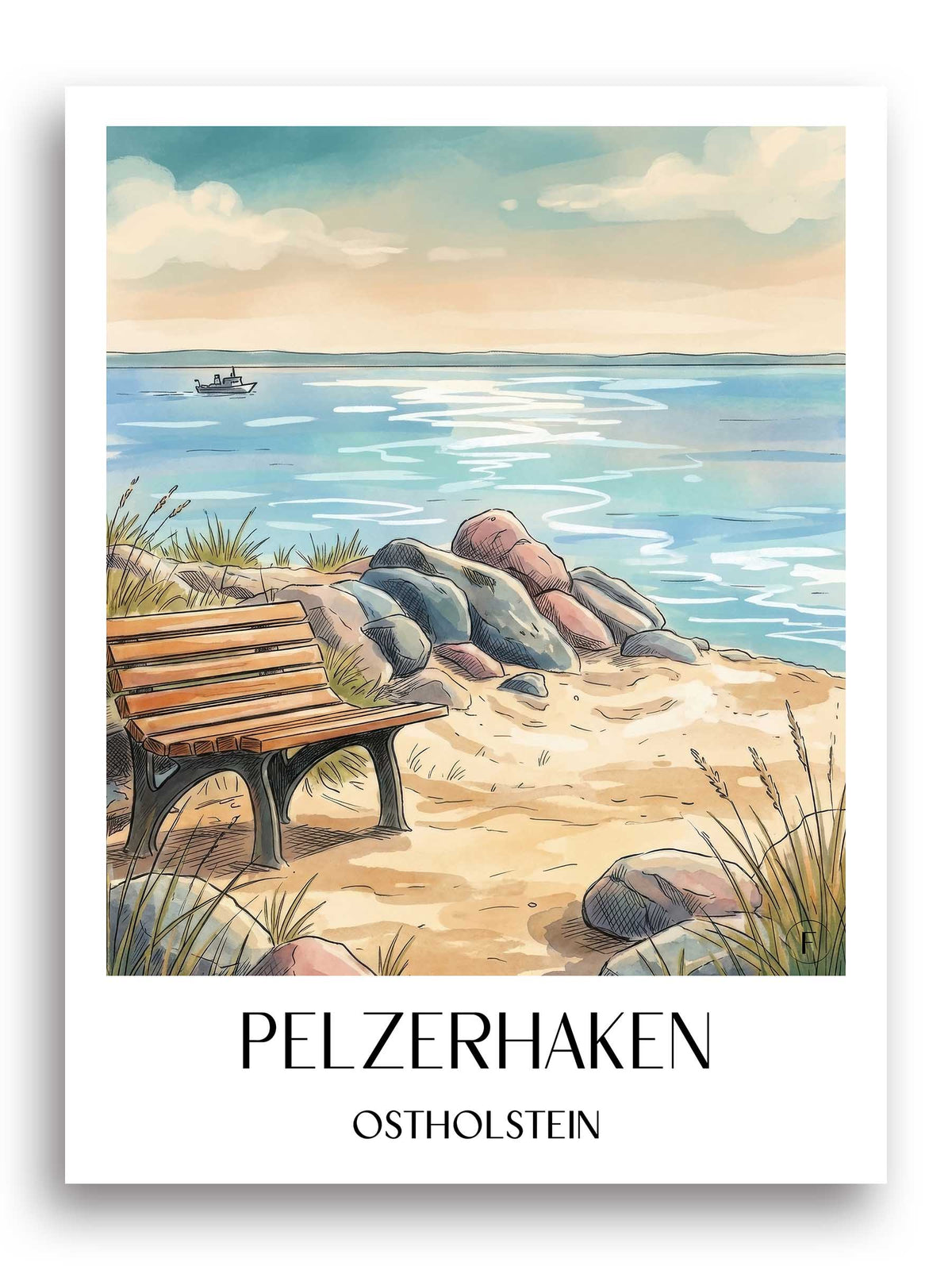 pelzerhaken-ostholstein-deutschland-poster-aquarell