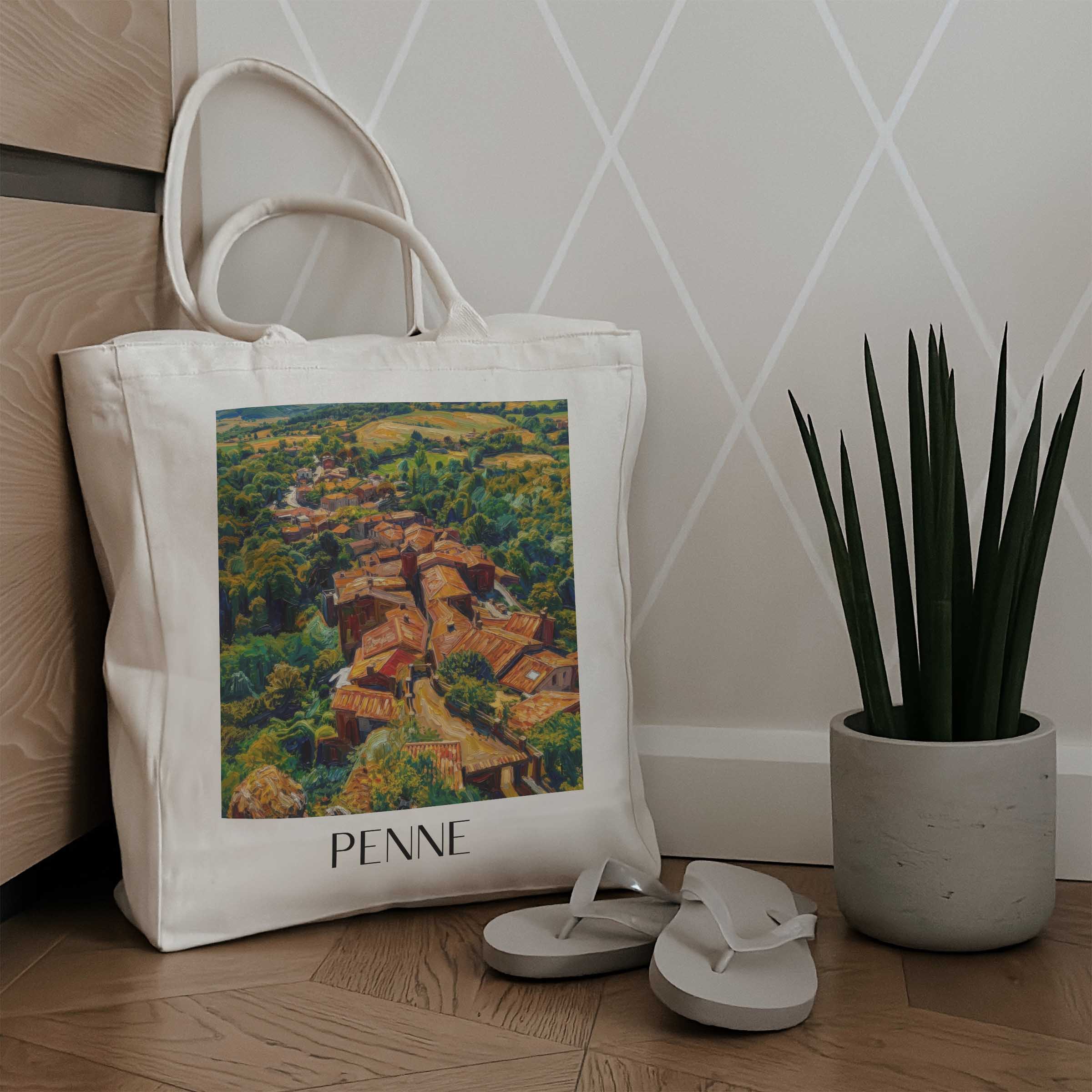 penne--vallée-de-l'aveyron-frankreich-einkaufstasche-oil-painting-oelgemaelde