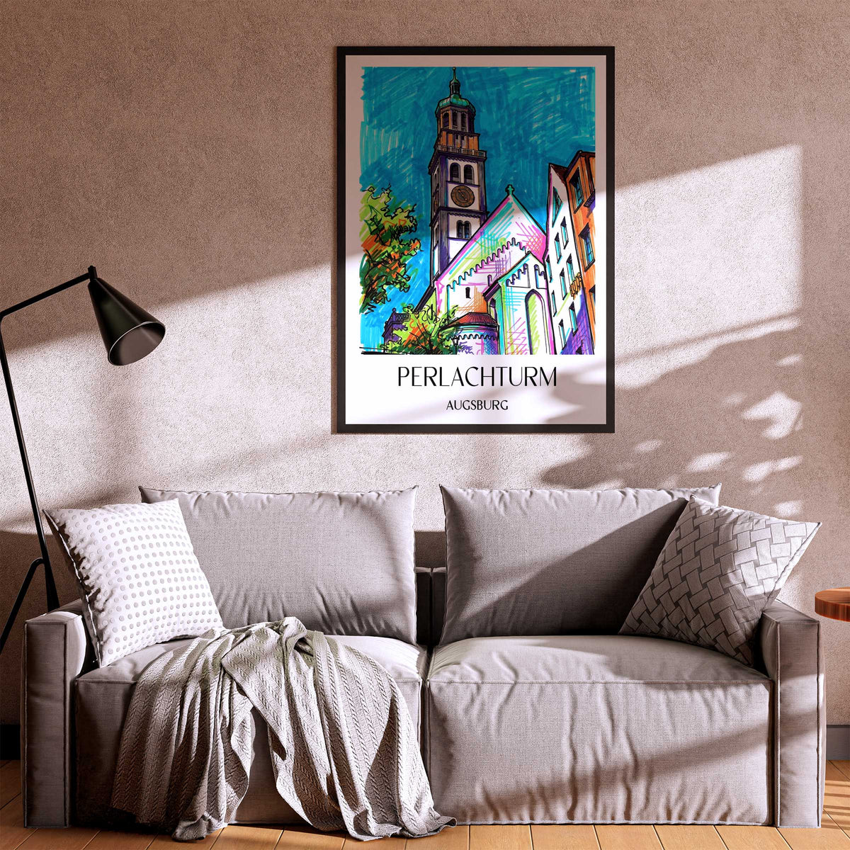 perlachturm-augsburg-deutschland-poster-graffiti