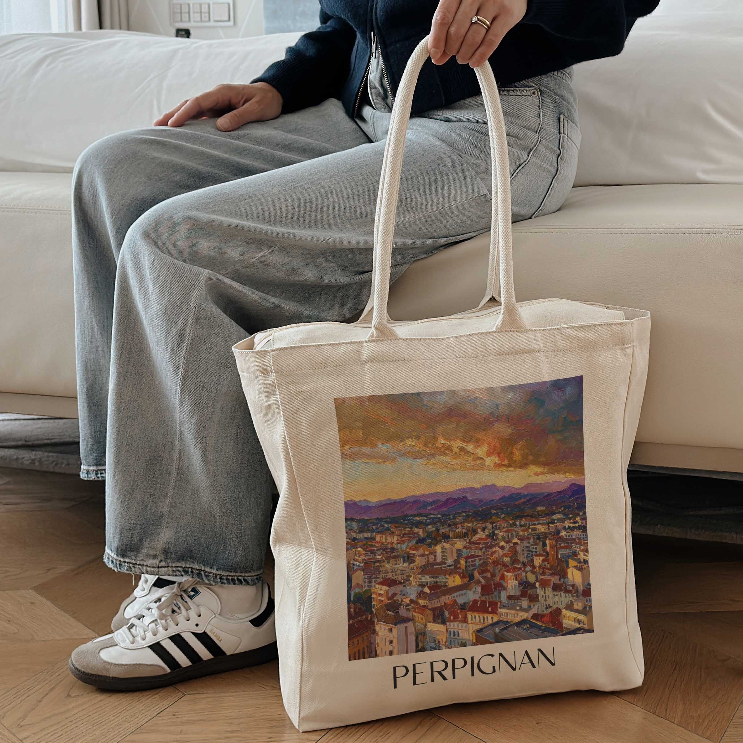 perpignan-okzitanien-frankreich-einkaufstasche-oil-painting-oelgemaelde