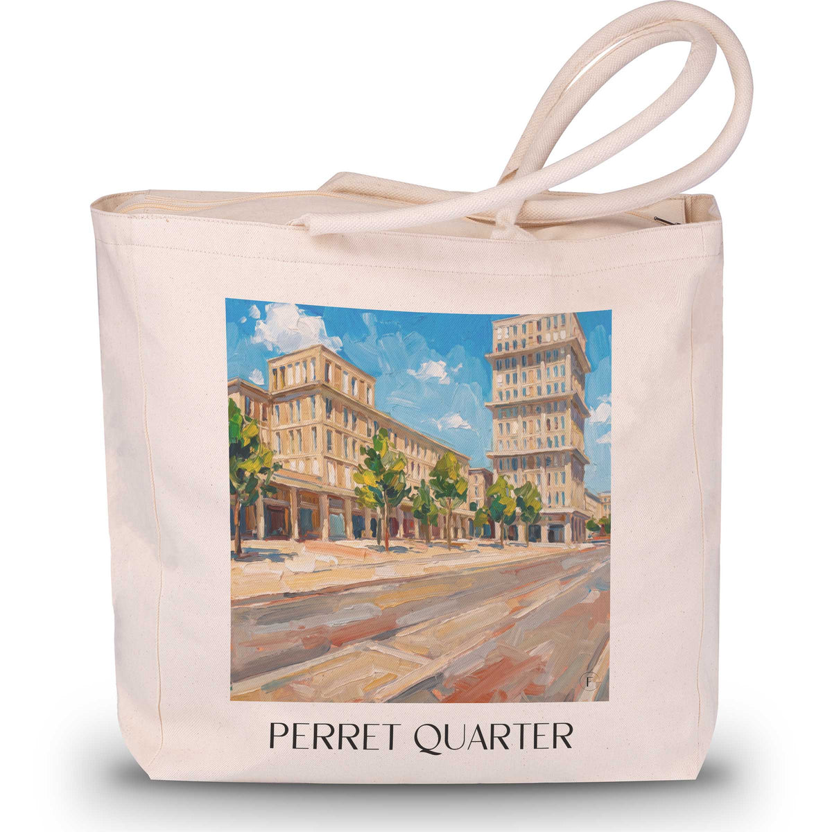 Perret-Viertel Shopping Tasche - Le Havre - Frankreich Tote Bag - Einkaufstasche im Ölgemälde Stil - favplace