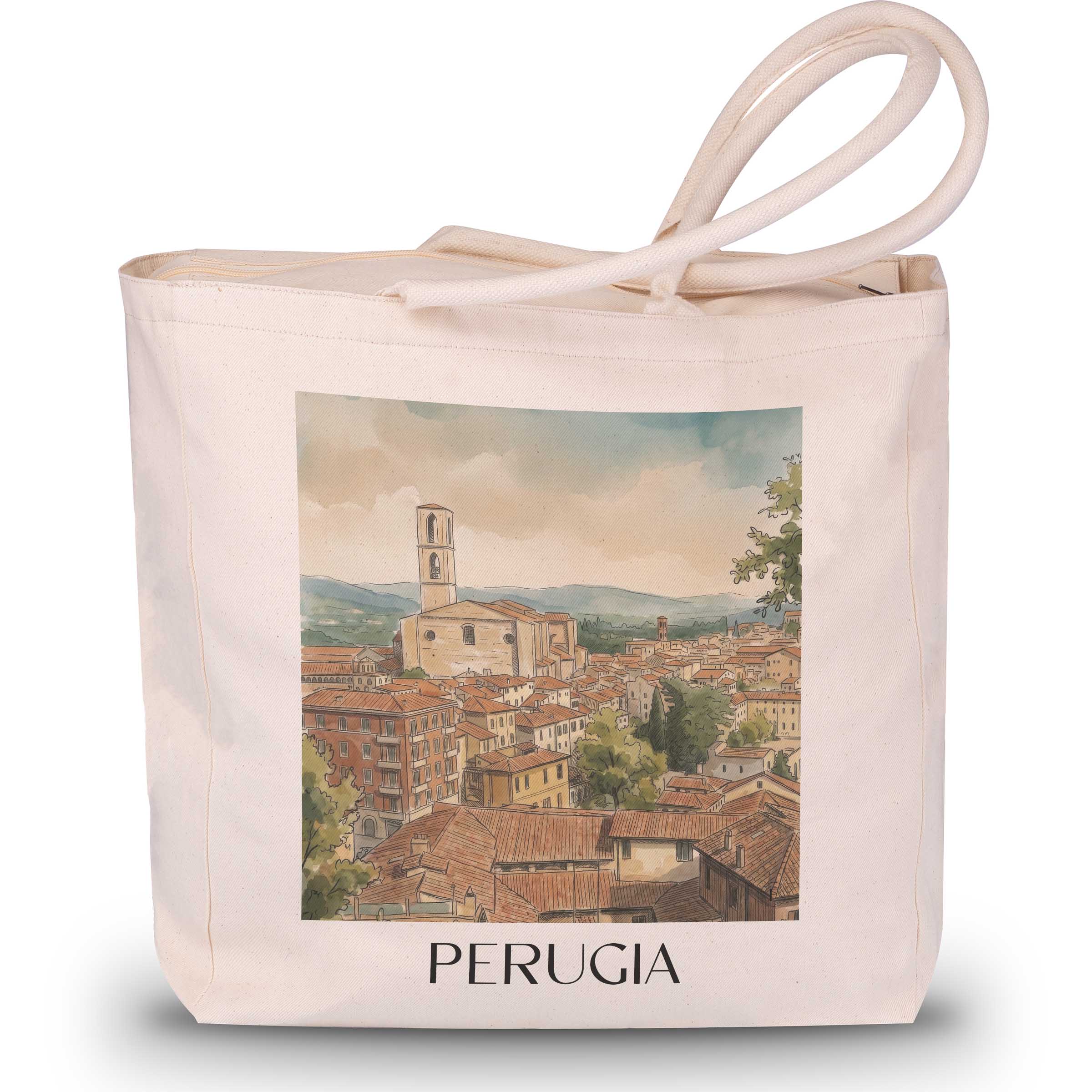 perugia-umbrien-italien-einkaufstasche-aquarell