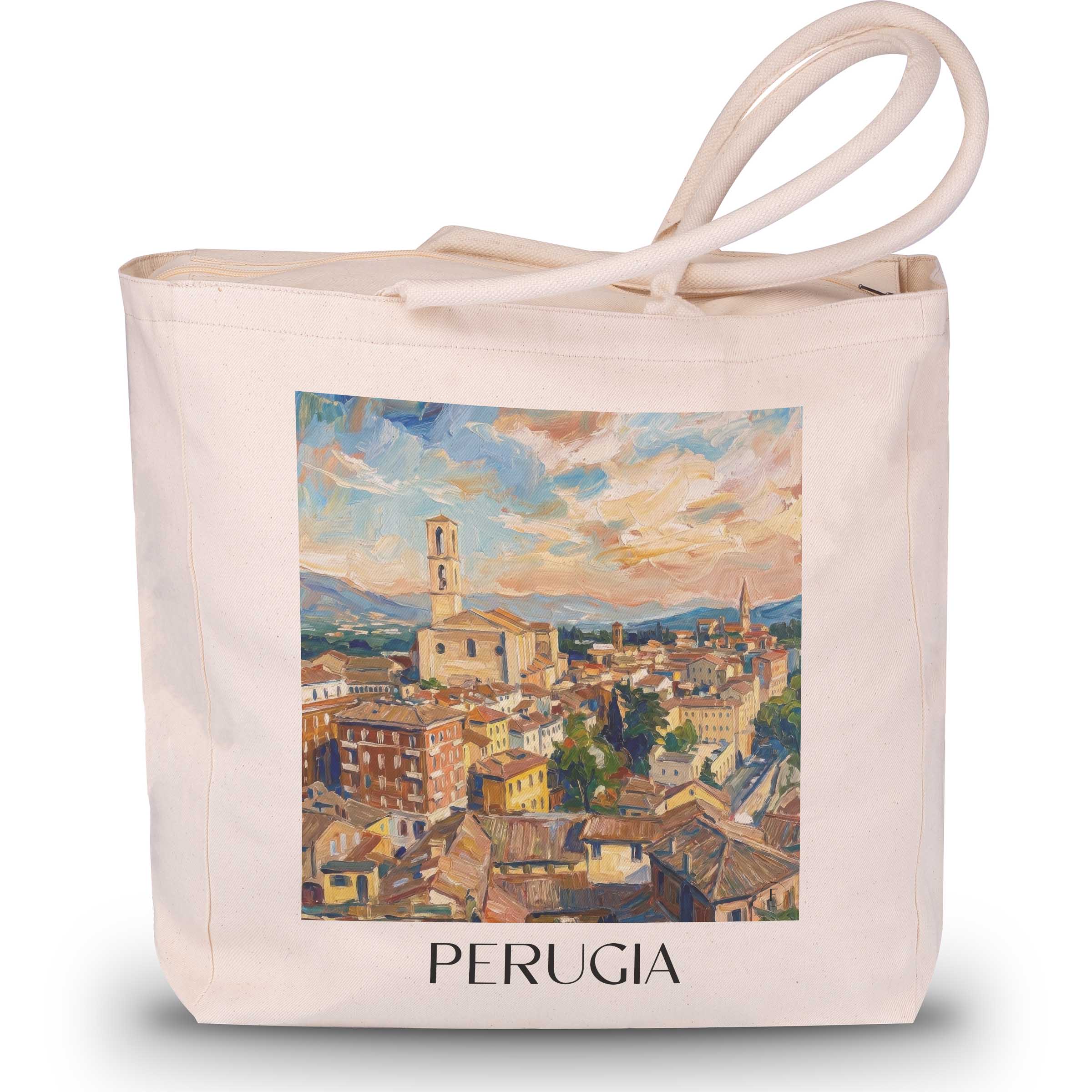 perugia-umbrien-italien-einkaufstasche-oil-painting-oelgemaelde