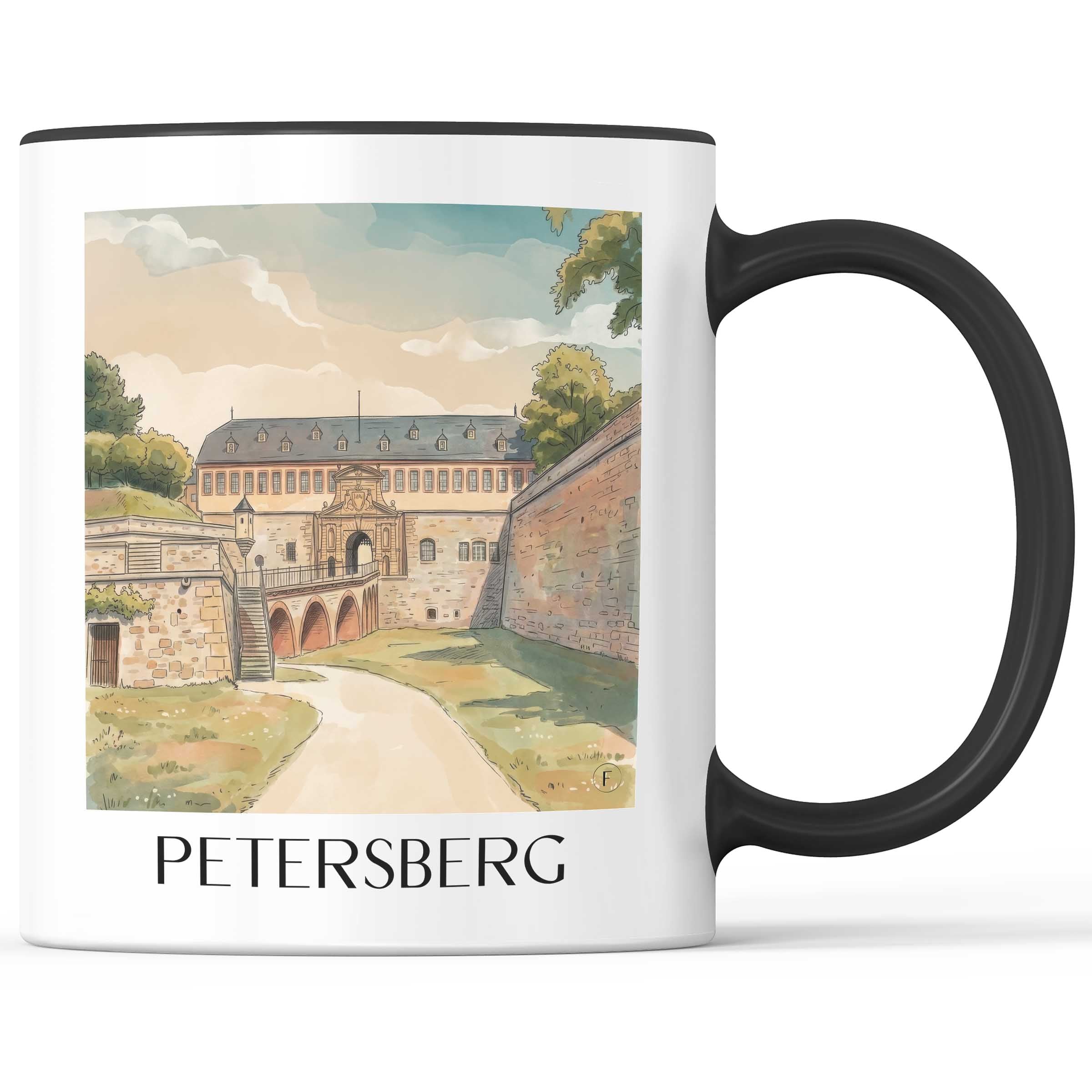 Petersberg Kaffeebecher - Erfurt - Deutschland Becher - Kaffeetasse im Aquarell Stil - favplace