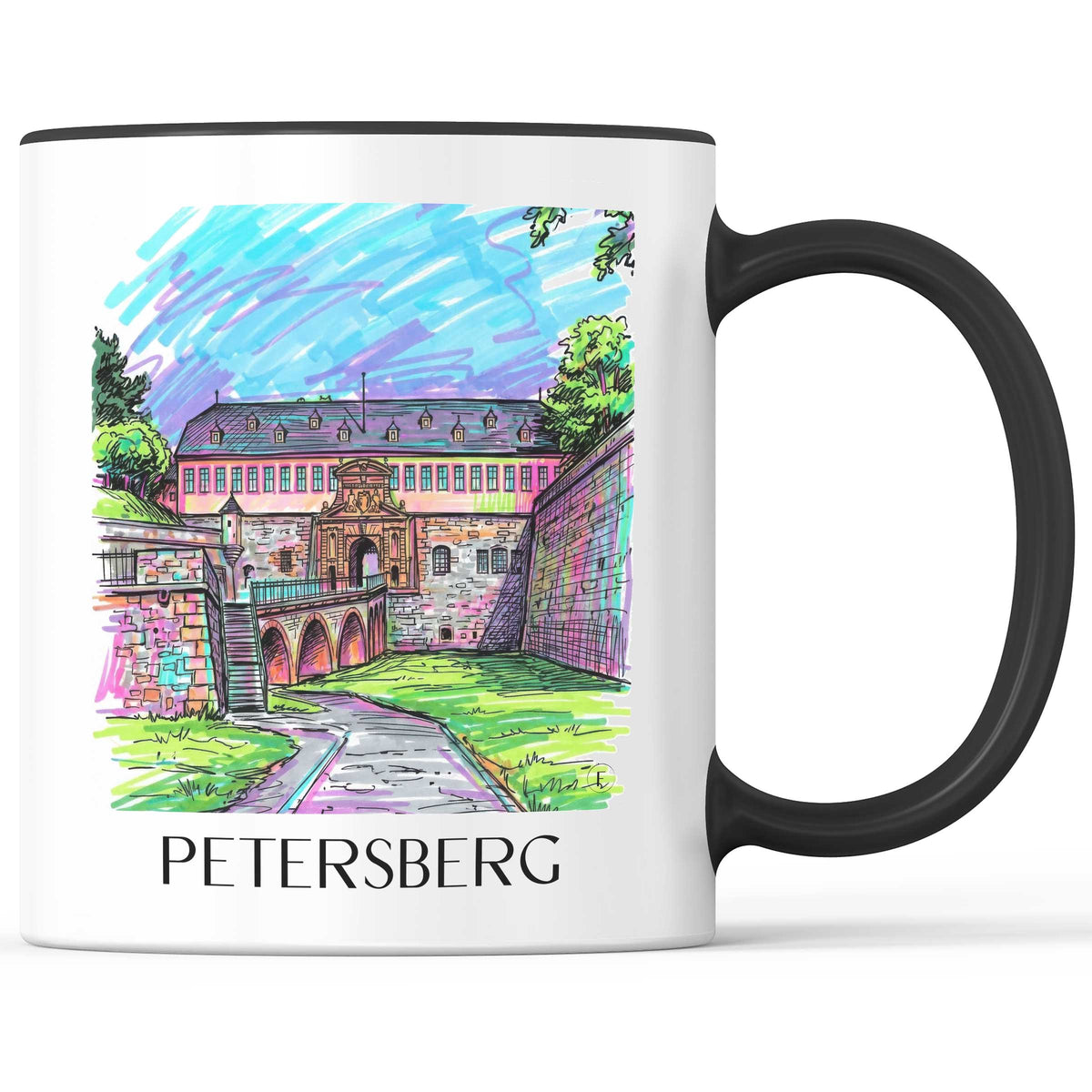 Petersberg Kaffeebecher - Erfurt - Deutschland Becher - Kaffeetasse im Tag Graffiti Stil - favplace