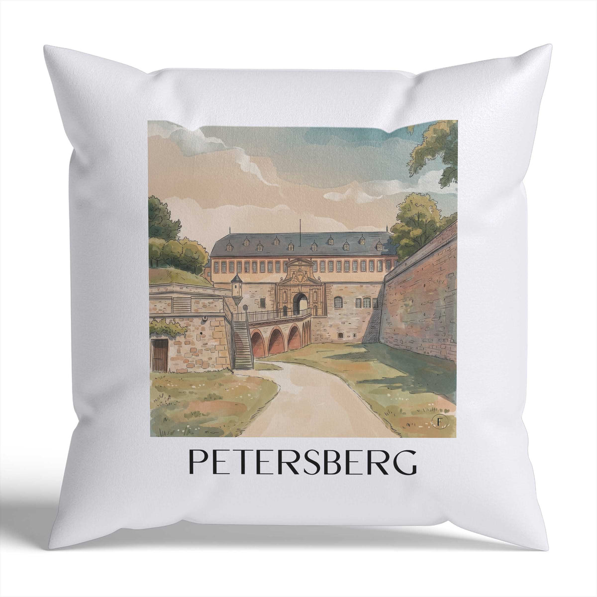 petersberg-erfurt-deutschland-kissenbezug-aquarell