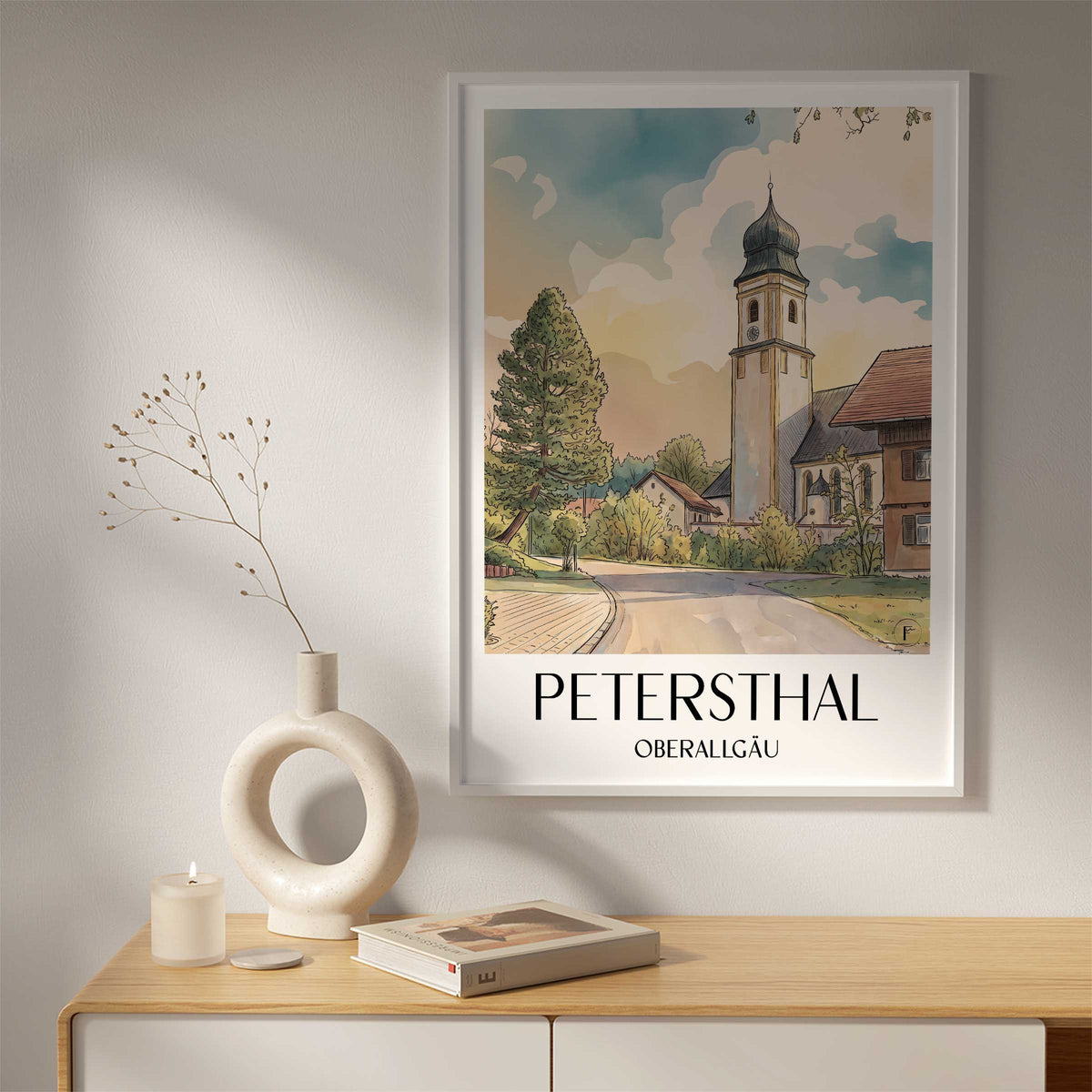 petersthal-oberallgäu-deutschland-poster-aquarell