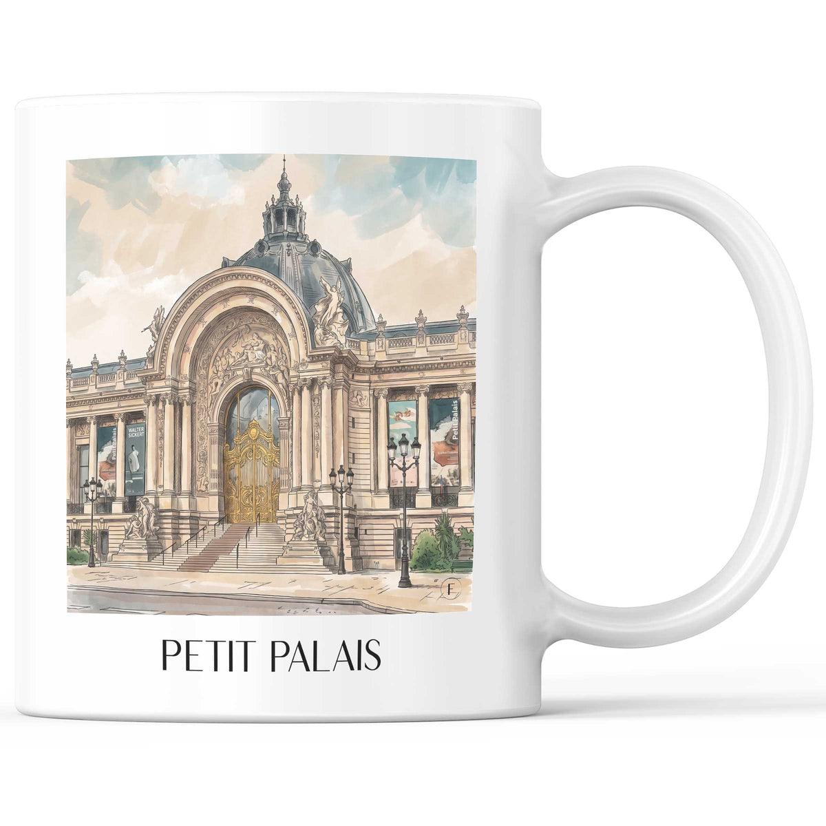 Petit Palais Kaffeebecher - Paris - Frankreich Becher - Kaffeetasse im Aquarell Stil - favplace