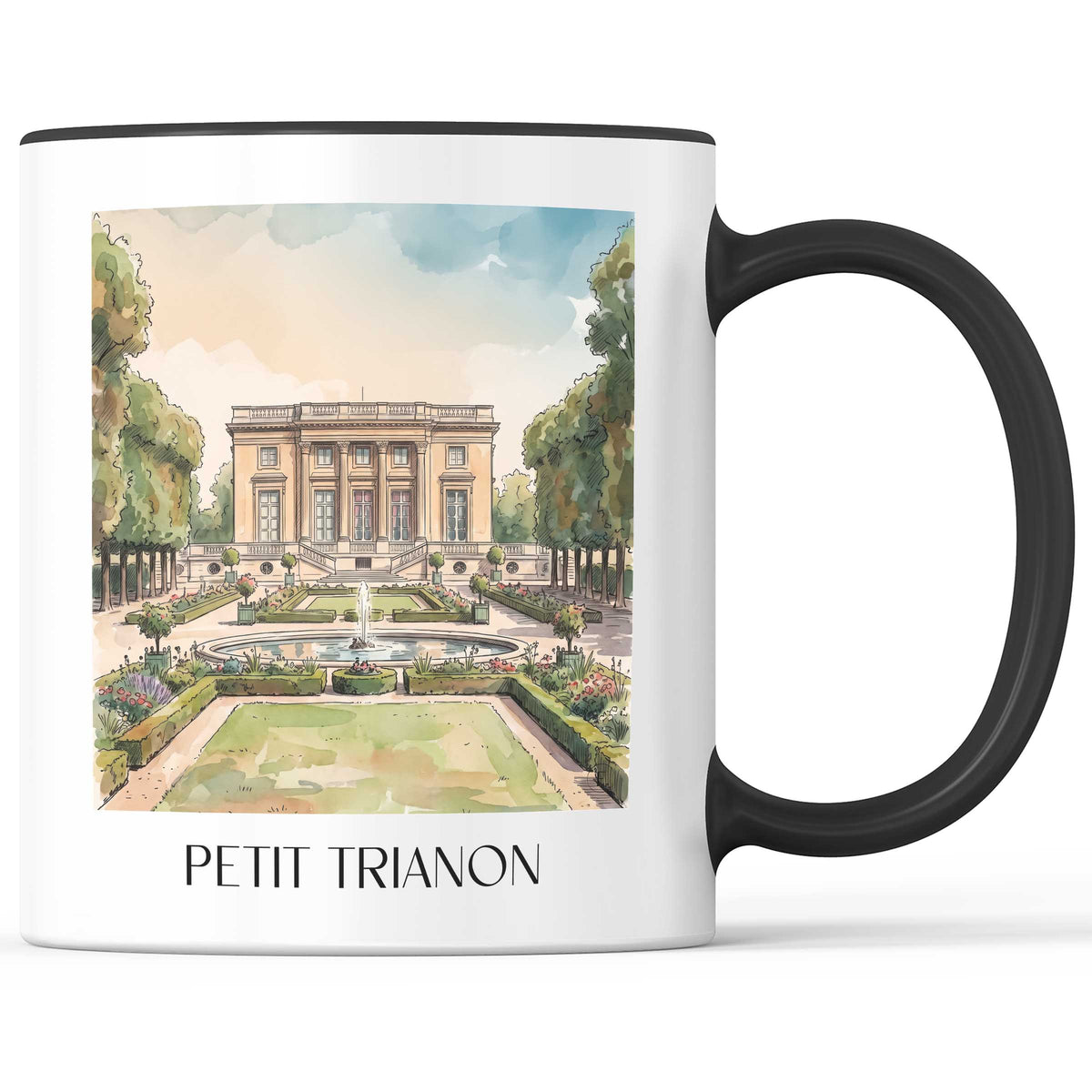 Petit Trianon Kaffeebecher - Versailles - Frankreich Becher - Kaffeetasse im Aquarell Stil - favplace