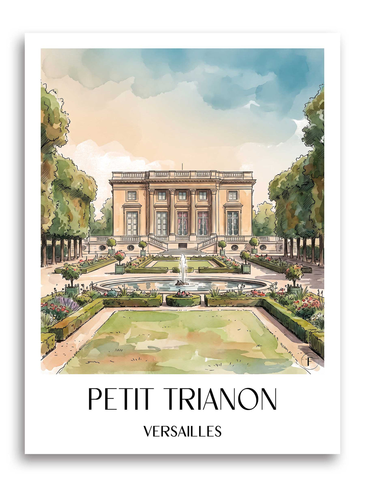 petit-trianon-versailles-frankreich-poster-aquarell
