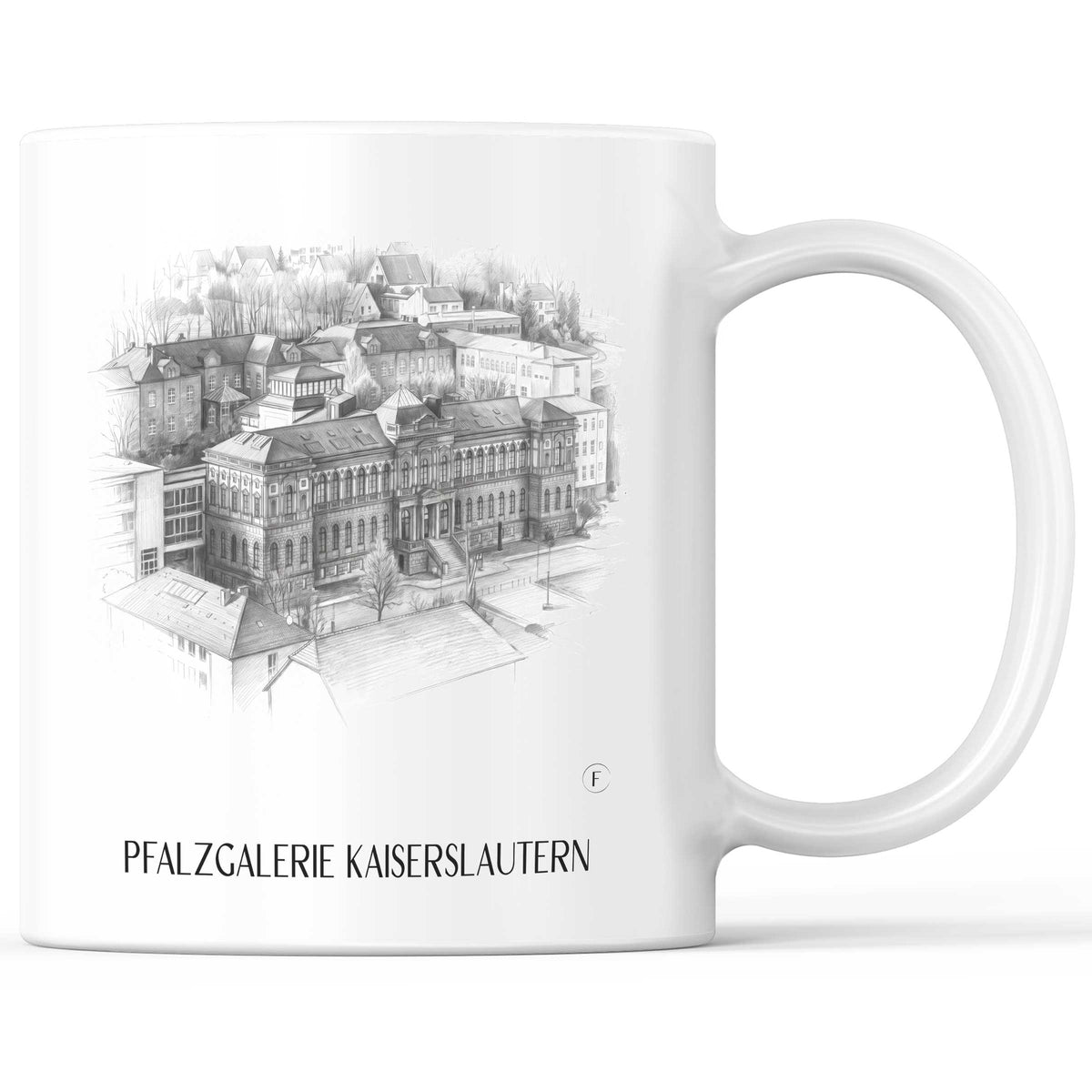 Pfalzgalerie Kaffeebecher - Kaiserslautern - Deutschland Becher - Kaffeetasse im Zeichnung Stil