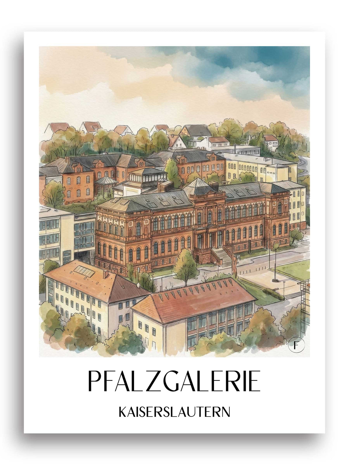 pfalzgalerie-kaiserslautern-deutschland-poster-aquarell