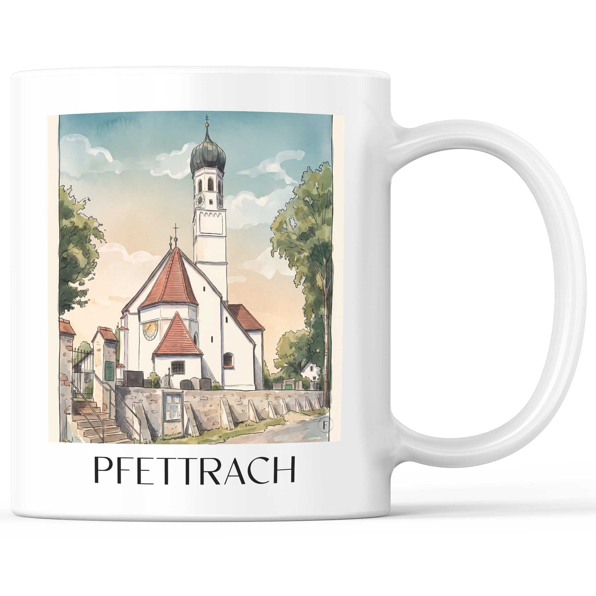 Pfettrach Kaffeebecher - Altdorf - Deutschland Becher - Kaffeetasse im Aquarell Stil - favplace