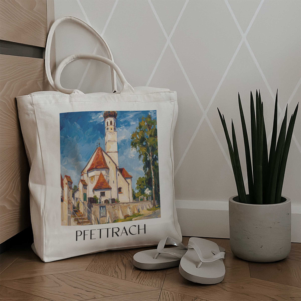 pfettrach-altdorf-deutschland-einkaufstasche-oil-painting-oelgemaelde