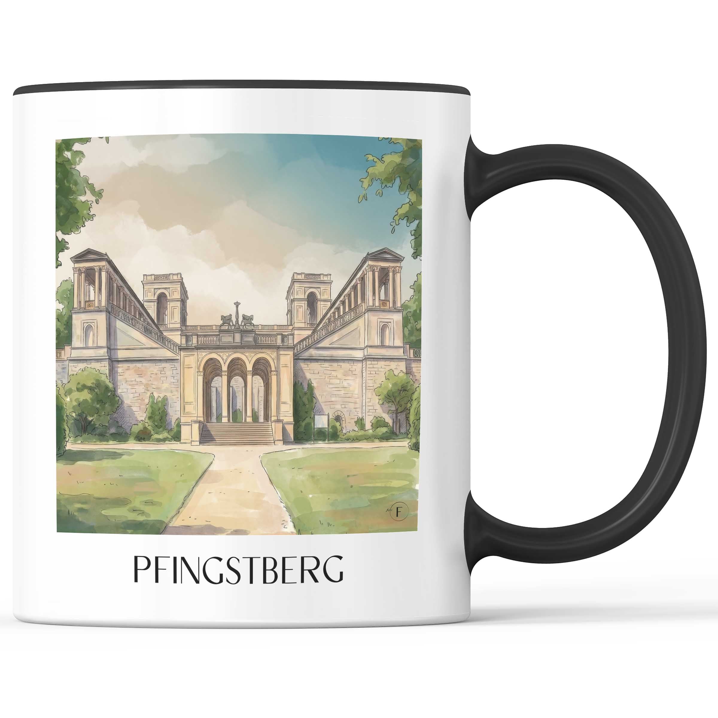 Pfingstberg Kaffeebecher - Potsdam - Deutschland Becher - Kaffeetasse im Aquarell Stil - favplace