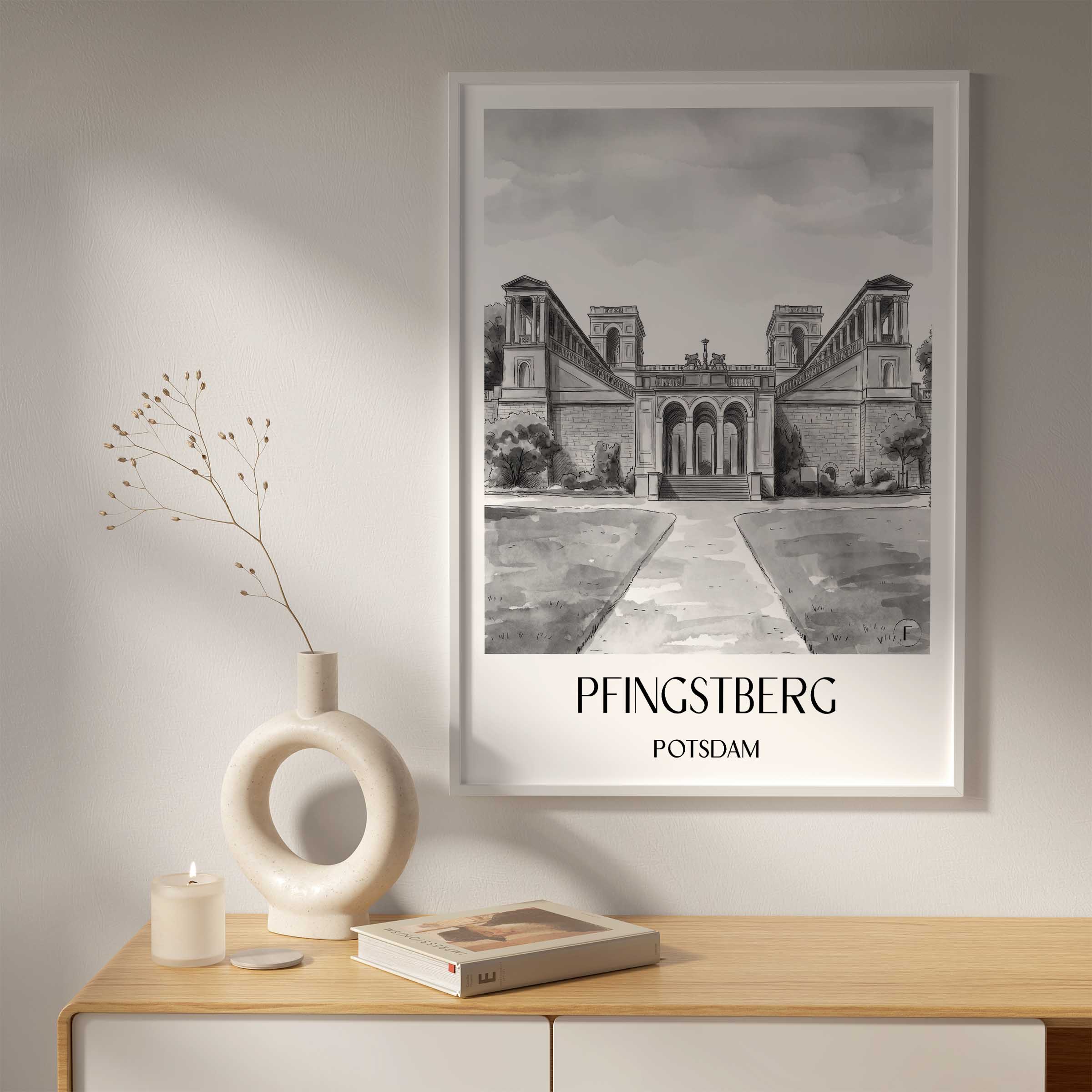 pfingstberg-potsdam-deutschland-poster-aquarell-schwarz-weiss