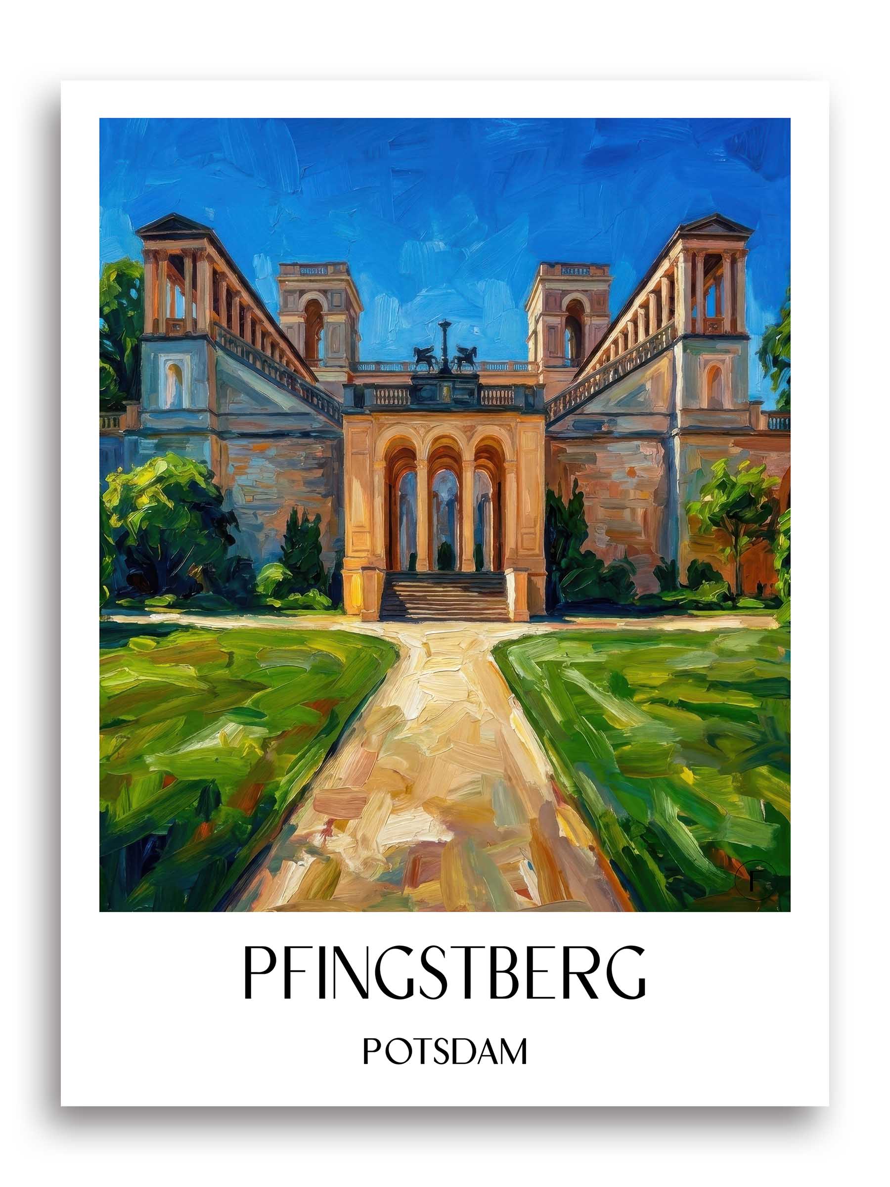 Pfingstberg Poster - Potsdam - Deutschland Kunstdruck - Ölgemälde von A4 bis A1 - favplace