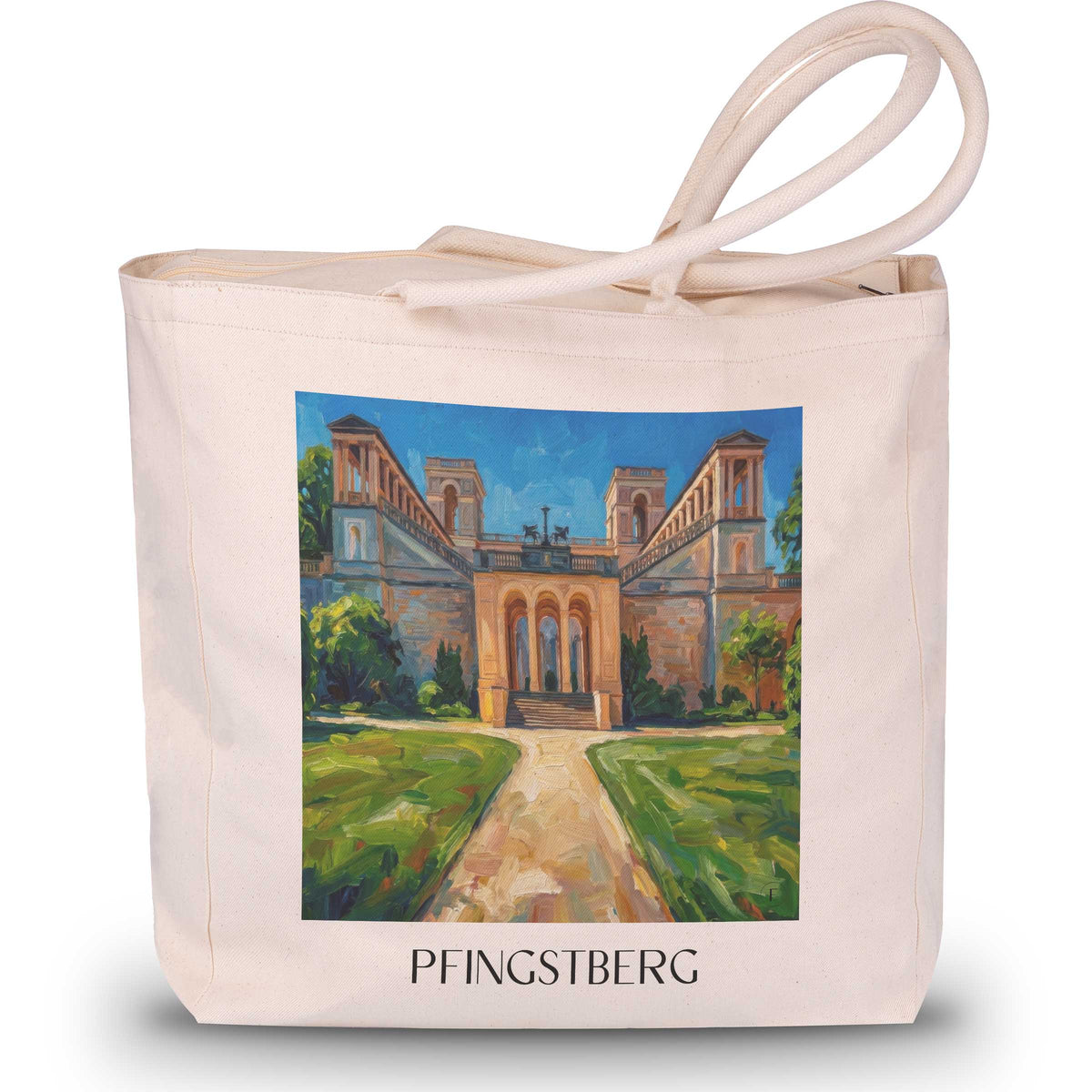 Pfingstberg Shopping Tasche - Potsdam - Deutschland Tote Bag - Einkaufstasche im Ölgemälde Stil - favplace
