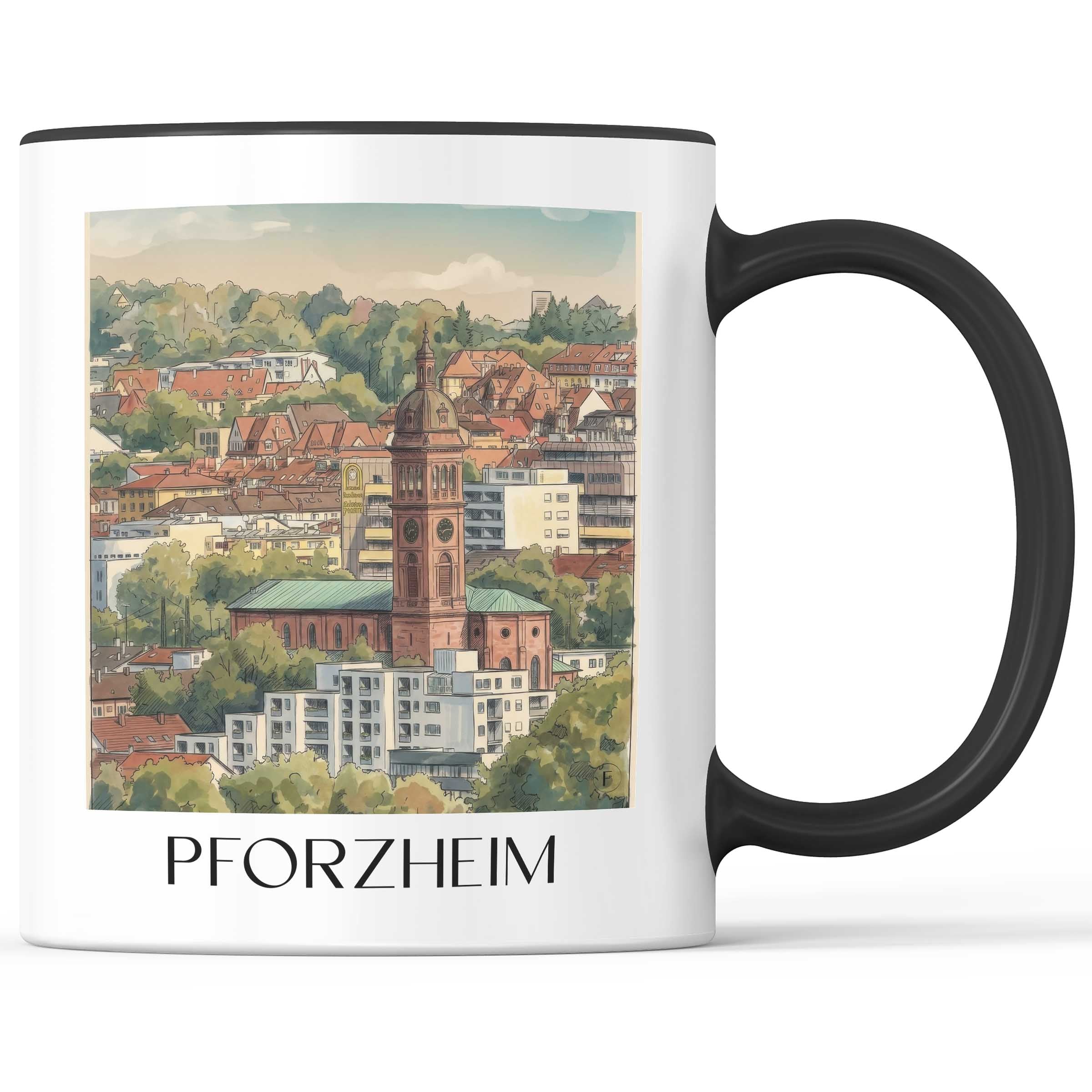 pforzheim-baden-württemberg-deutschland-kaffeebecher-aquarell