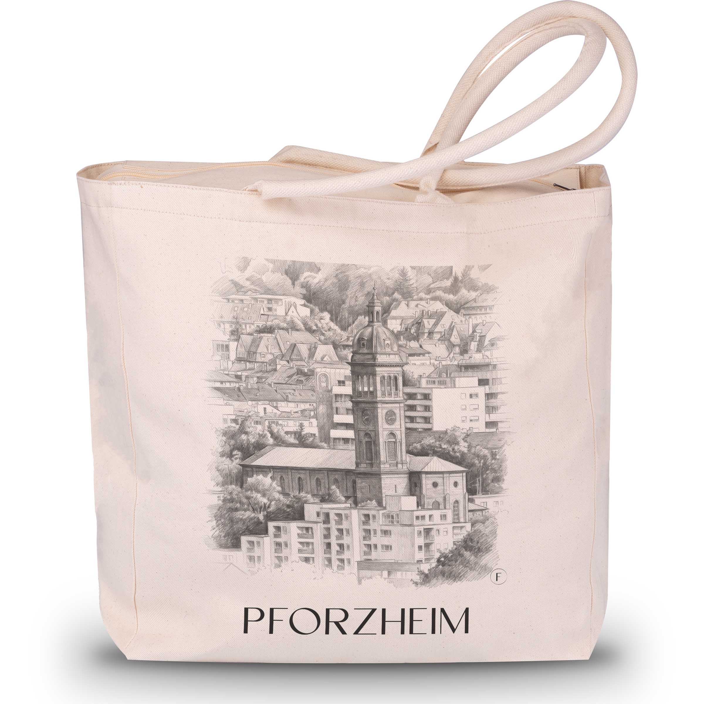 pforzheim-baden-württemberg-deutschland-einkaufstasche-bleistift-zeichnung-drawing