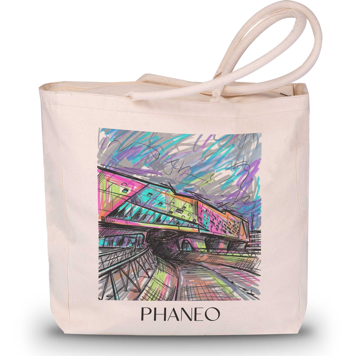 Phaneo Shopping Tasche - Wolfsburg - Deutschland Tote Bag - Einkaufstasche im Tag Graffiti Stil - favplace